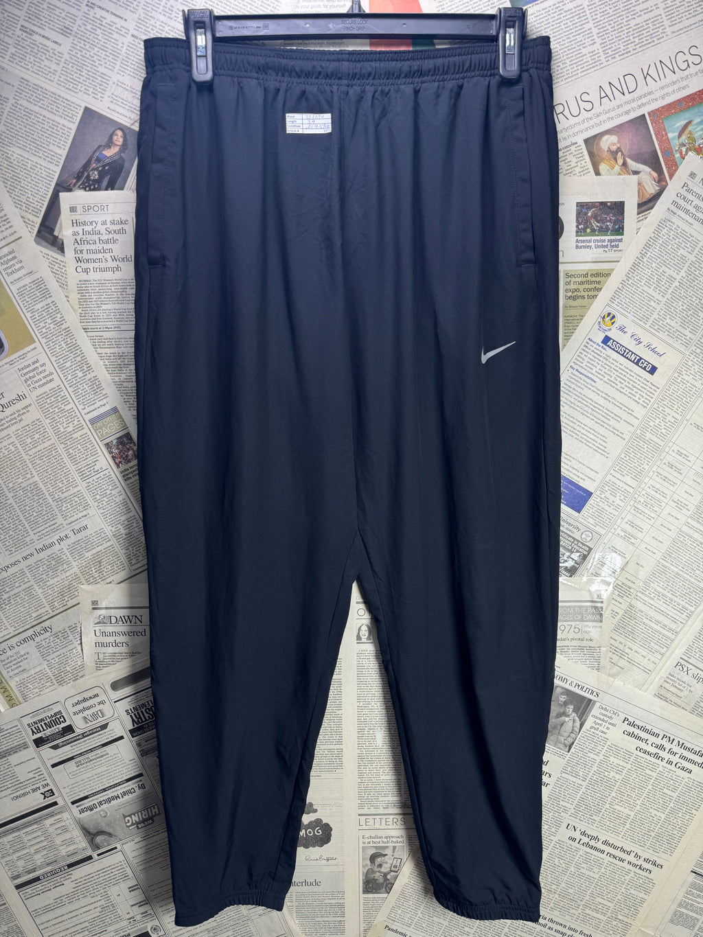 N*ke® Waist: 32" to 34"| Black | Dri - Fit Sports Trouser | Poly | 1273 - Genuine Maal