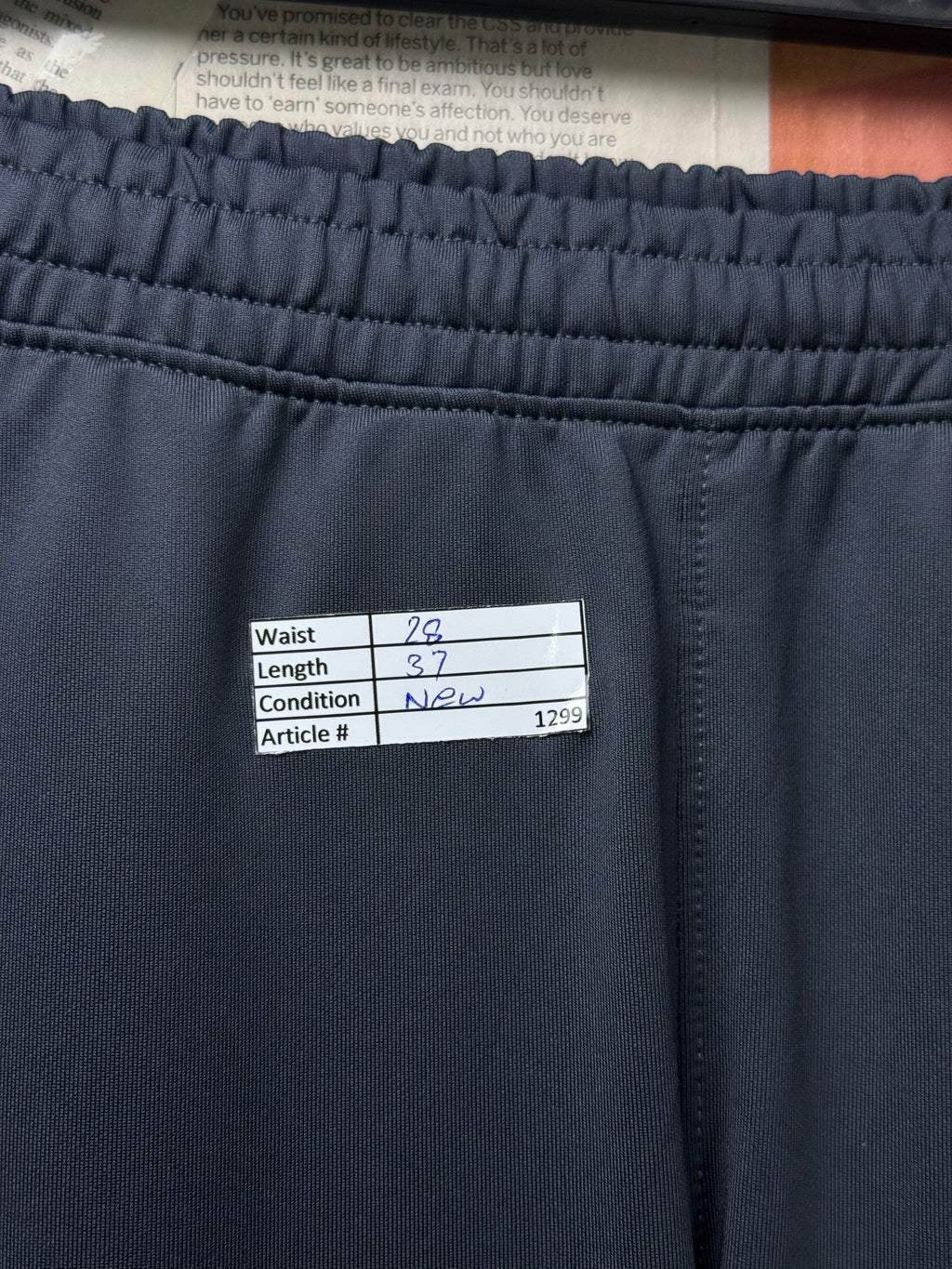 Brooks® Waist: 28" | Dark Grey | Gym Trousers | Poly - Spandex | 1299 - Genuine Maal