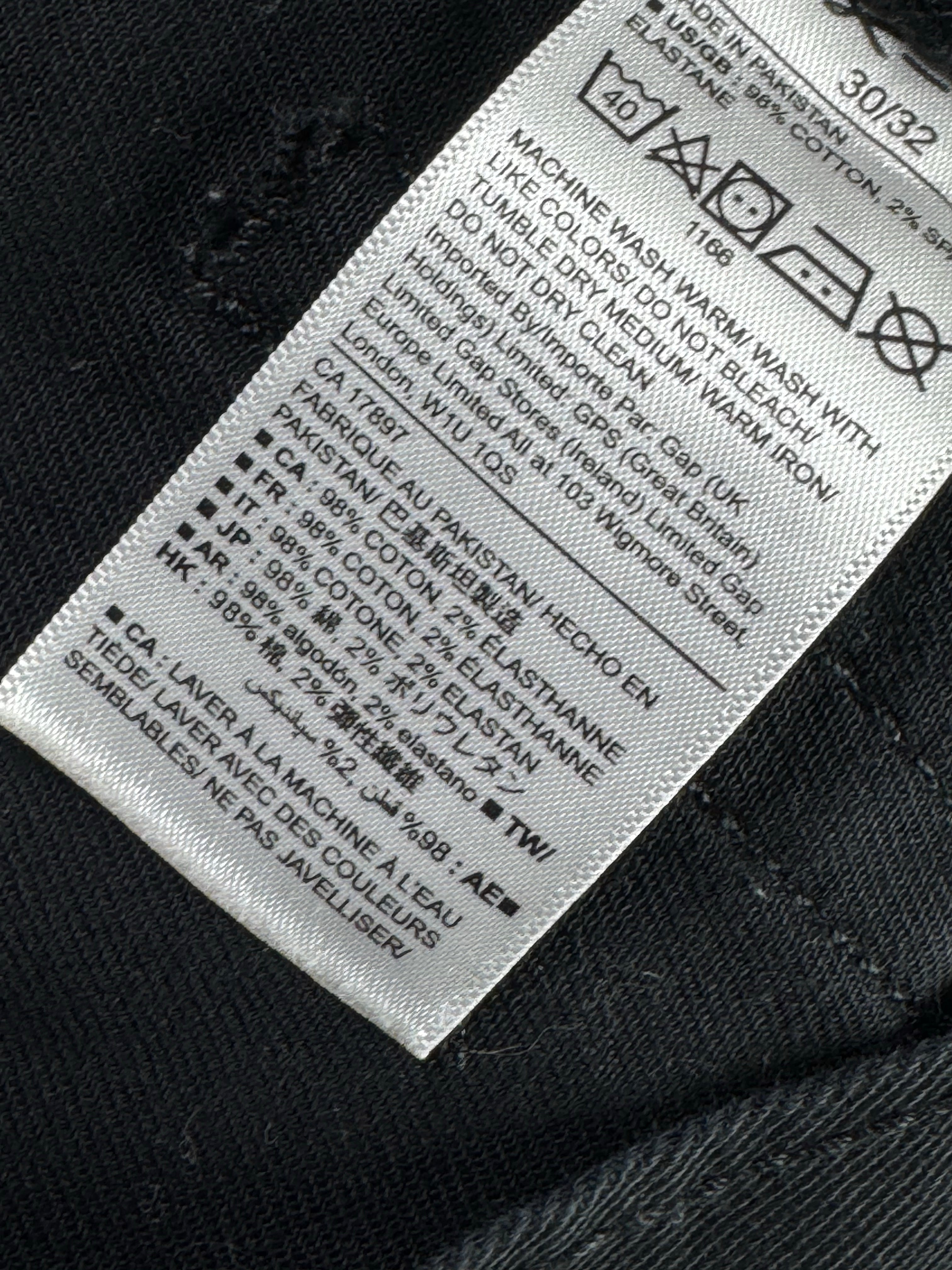 G*p® Waist: 30" | Black | Skinny Fit Denim Pants | Cotton - Elastane | 1298 - Genuine Maal