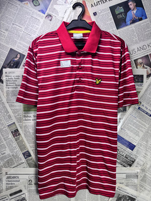 Lyle & Scott® Small | Chest: 19.5" | Red Stripe | Sports Polo | Poly | 3476 - Genuine Maal