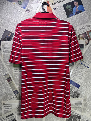 Lyle & Scott® Small | Chest: 19.5" | Red Stripe | Sports Polo | Poly | 3476 - Genuine Maal