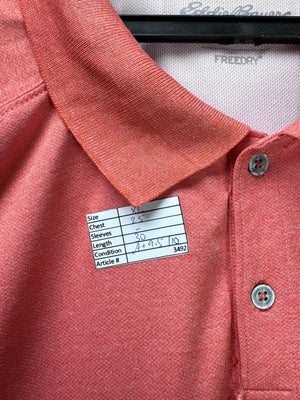 Eddie Bauer® XL | Chest: 25" | Peach | Sports Polo | Poly | 3492 - Genuine Maal