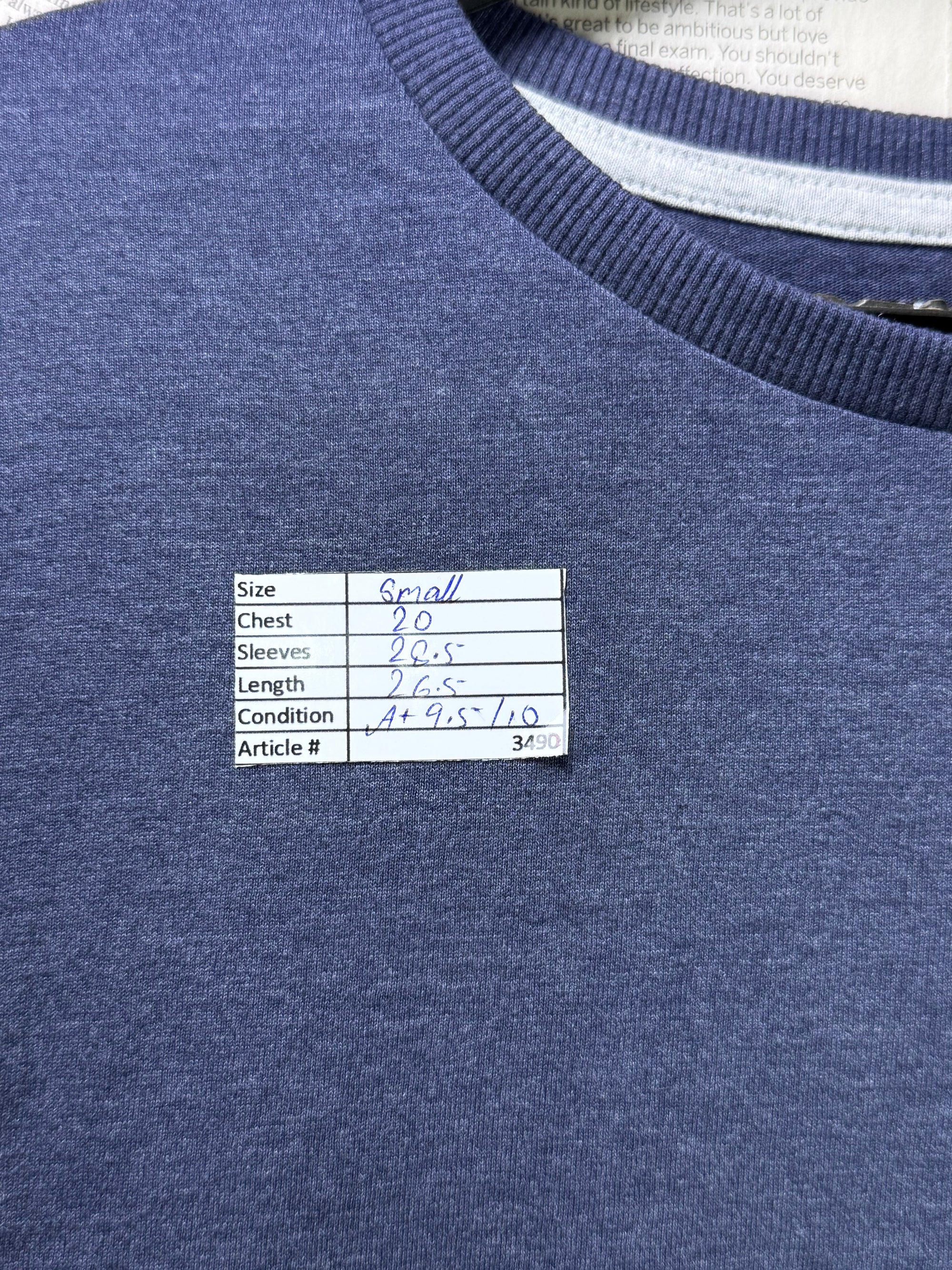Next® Small | Chest: 20" | Blue | Sweat Shirt | Cotton - Poly | 3490 - Genuine Maal