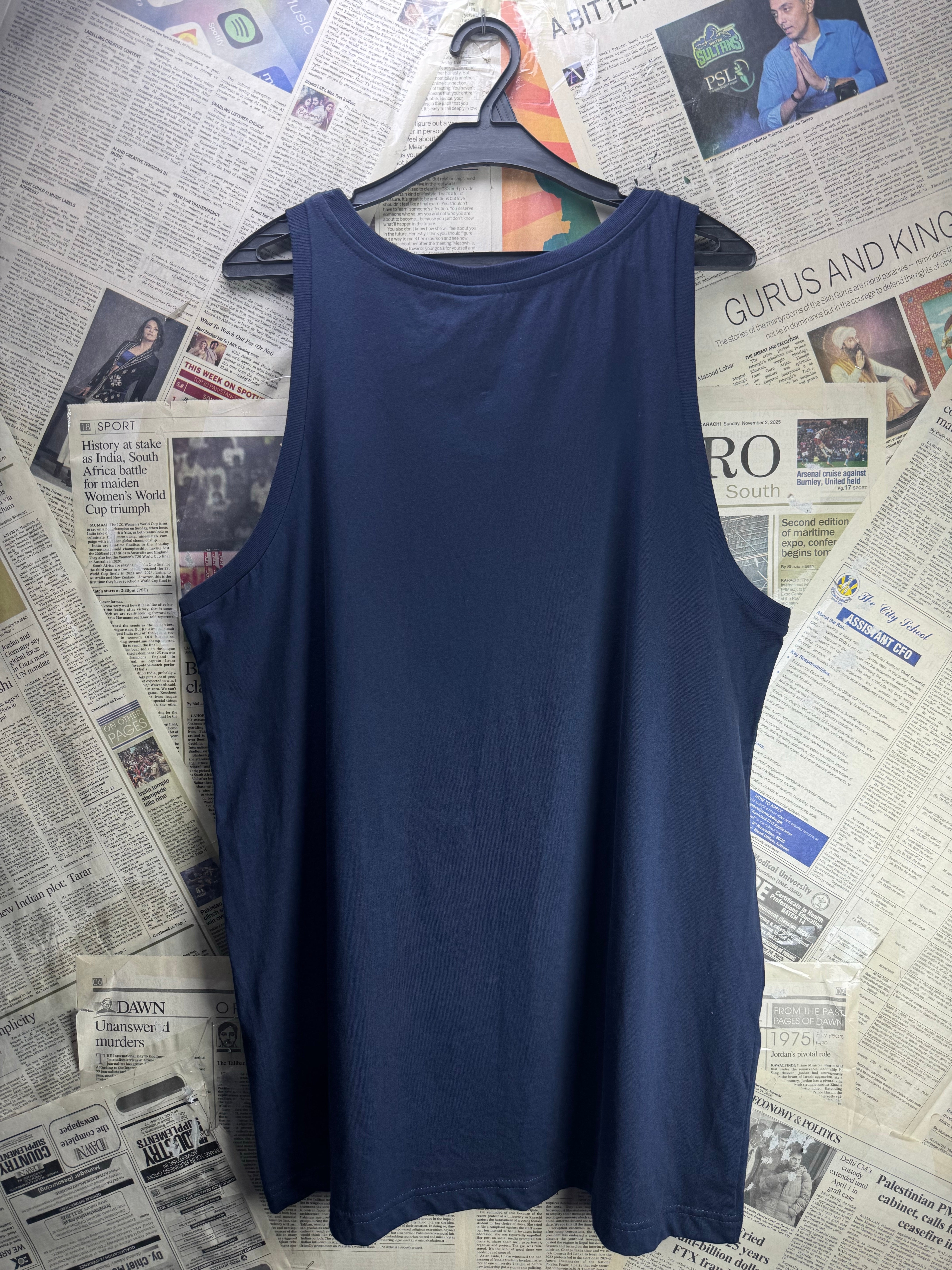 Champion® Medium | Chest: 21.5" | Navy | Tank Top | Cotton | 4617 - Genuine Maal