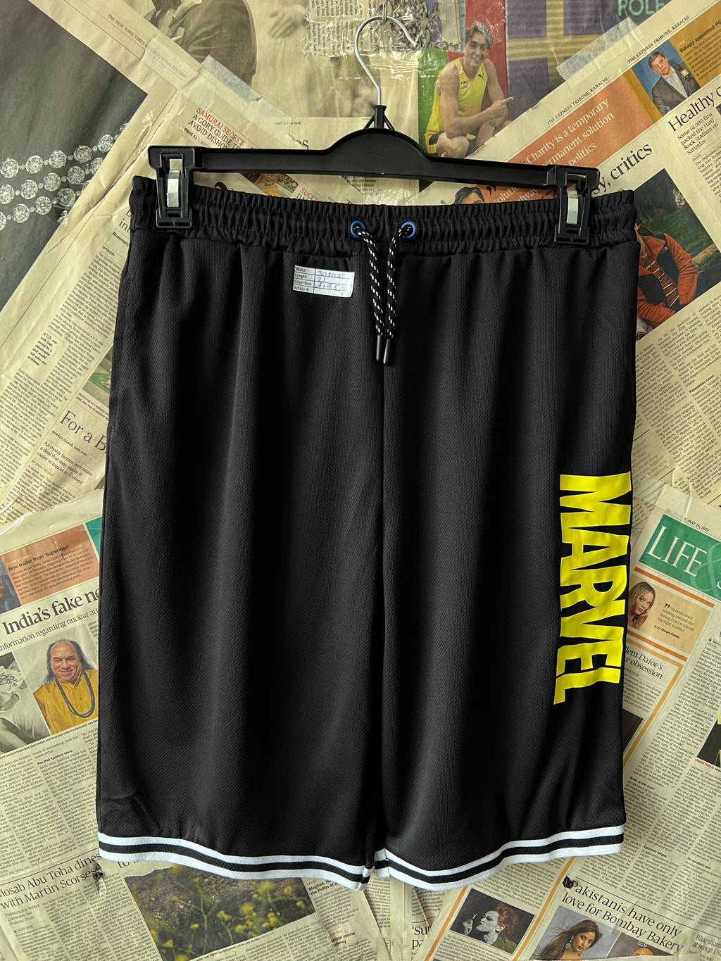 Marvel® Waist: 30" to 32" | Black | Shorts | 1109 - Genuine Maal