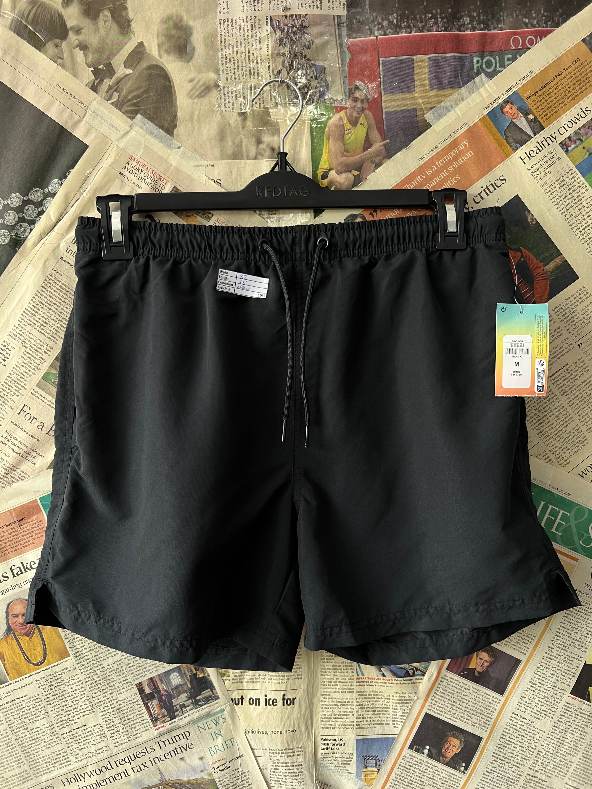 Primark® Waist: 32" | Black | Shorts | 1083 - Genuine Maal