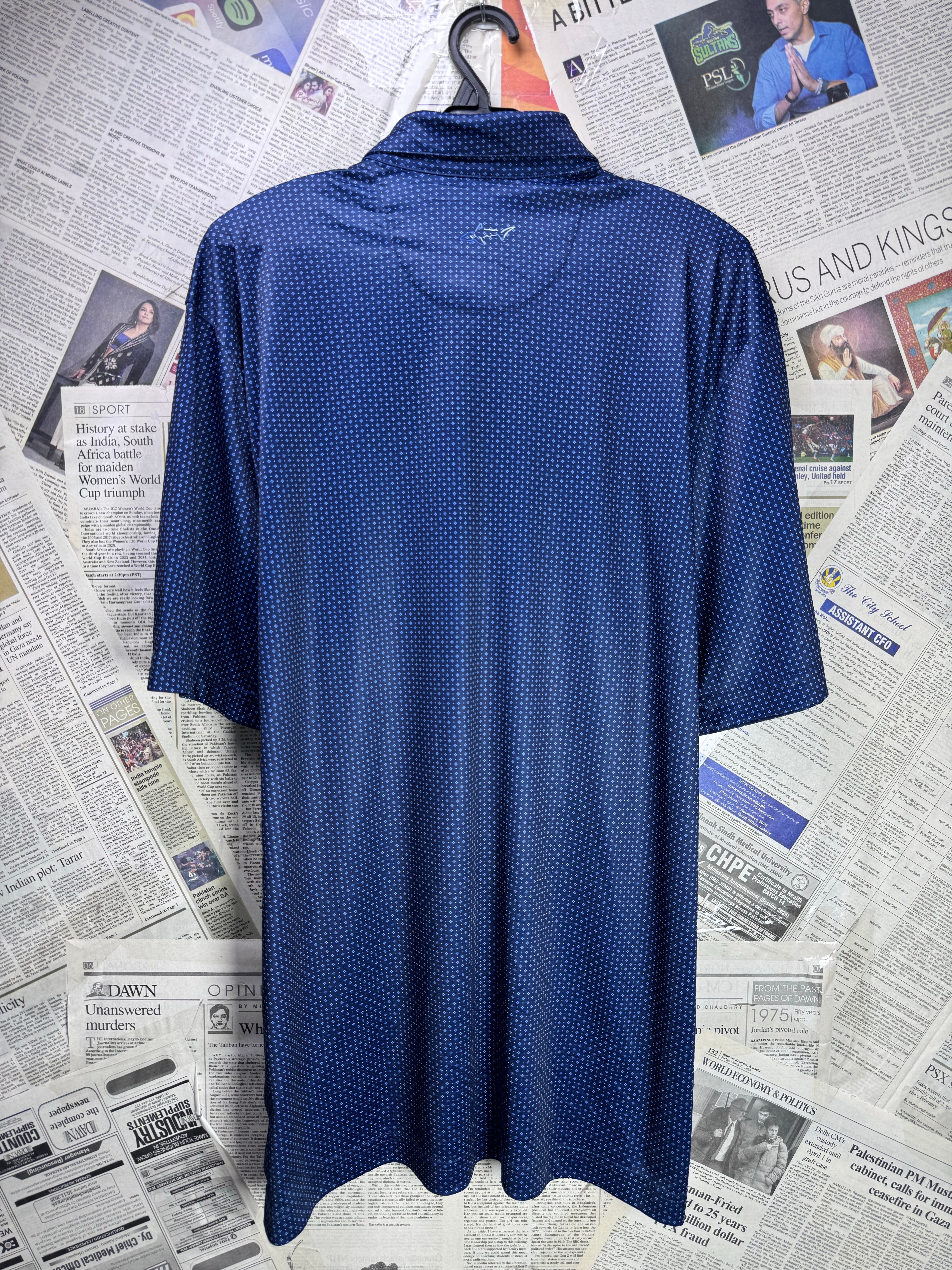 Greg Norman® Large | Chest: 24" | Blue | Golf Polo | Poly | 3466 - Genuine Maal