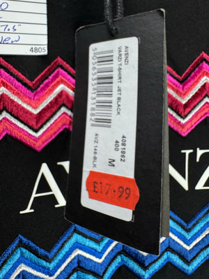 Avenzi Jeans® Small | Chest: 20" | Blue | T-Shirt | Cotton - Elastane | 4805 - Genuine Maal