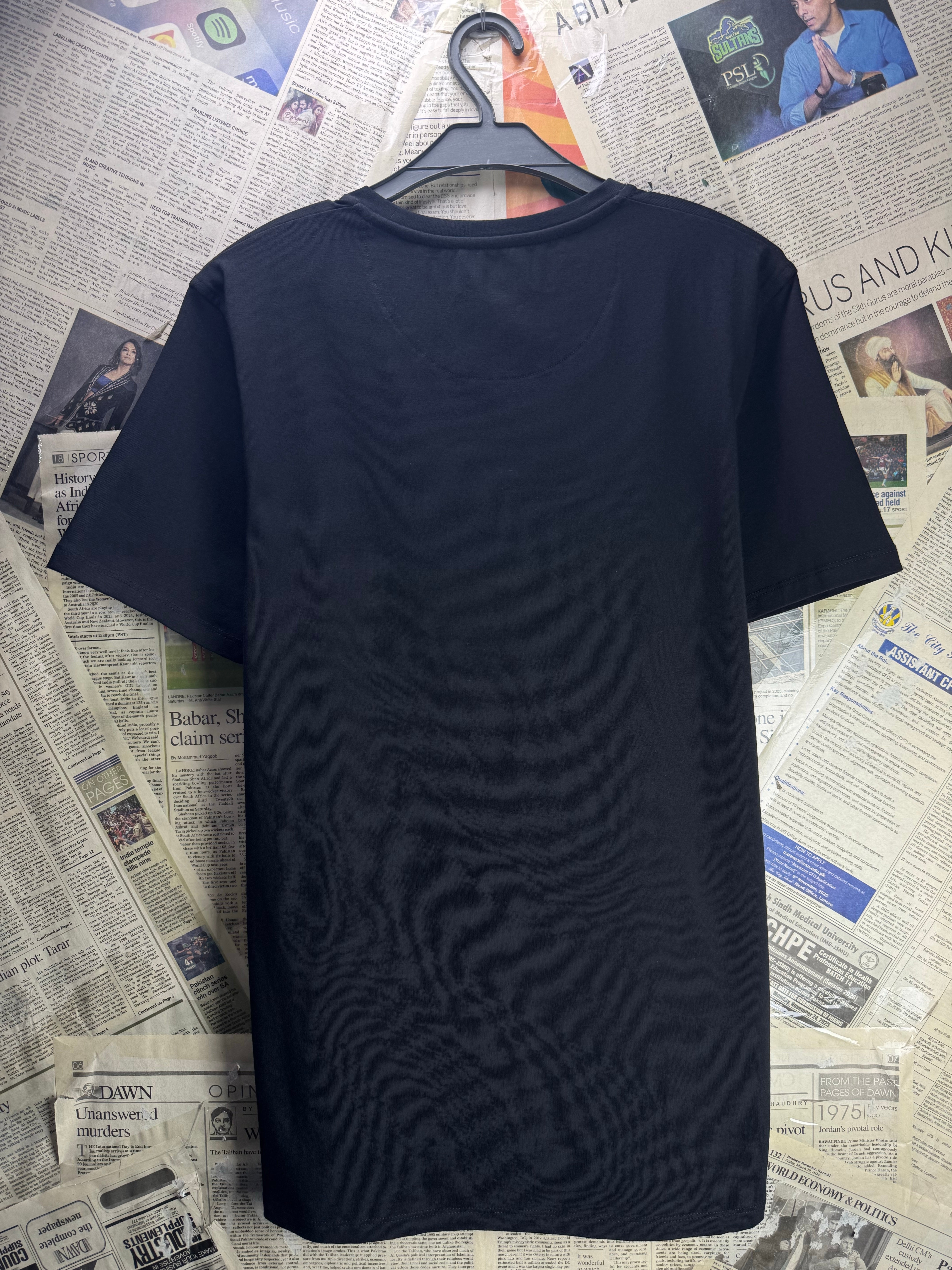 Avenzi Jeans® Small | Chest: 20" | Blue | T-Shirt | Cotton - Elastane | 4805 - Genuine Maal