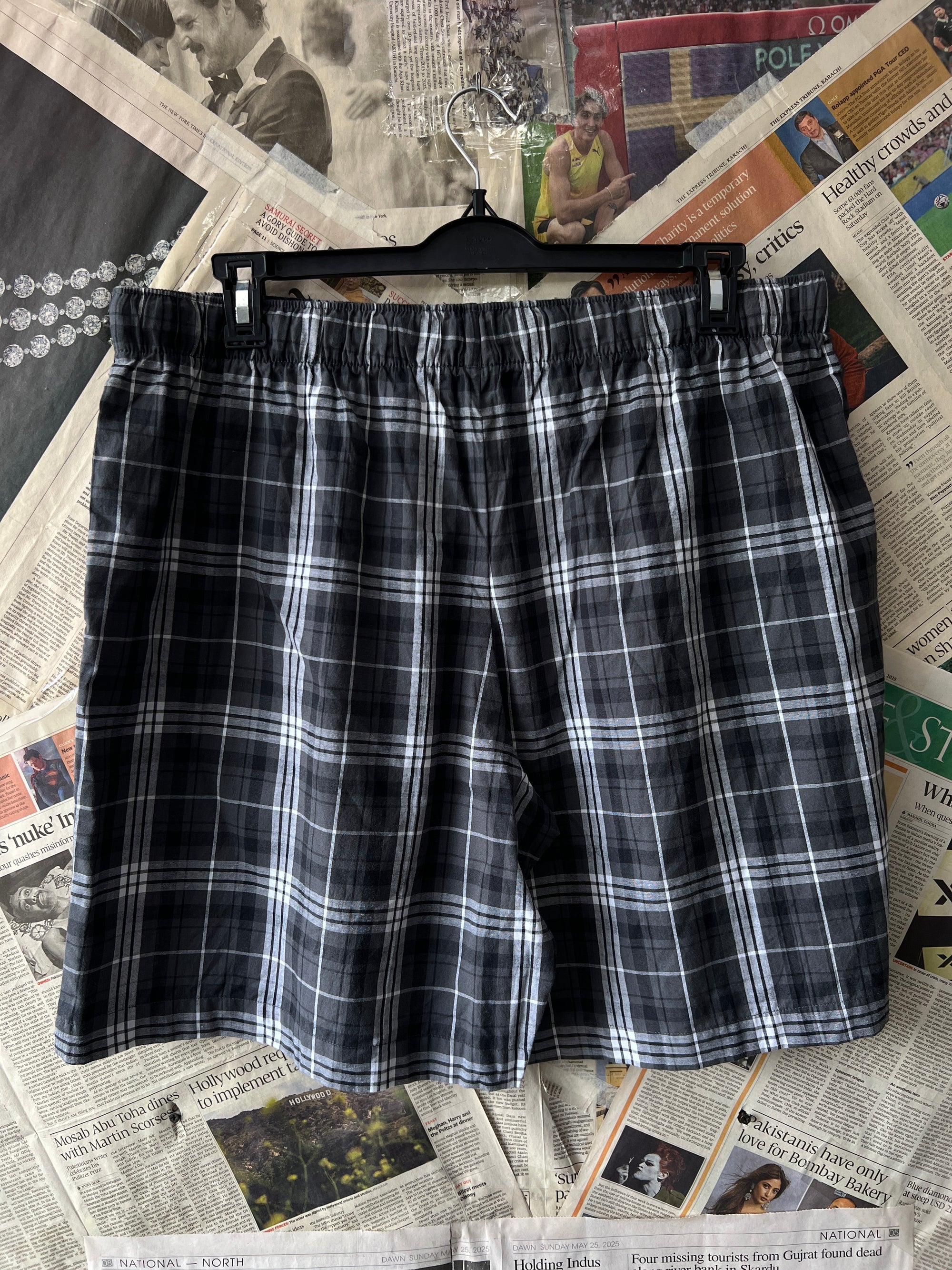 F&F® Waist: 36" to 38" | Grey Check | Shorts | 1113 - Genuine Maal