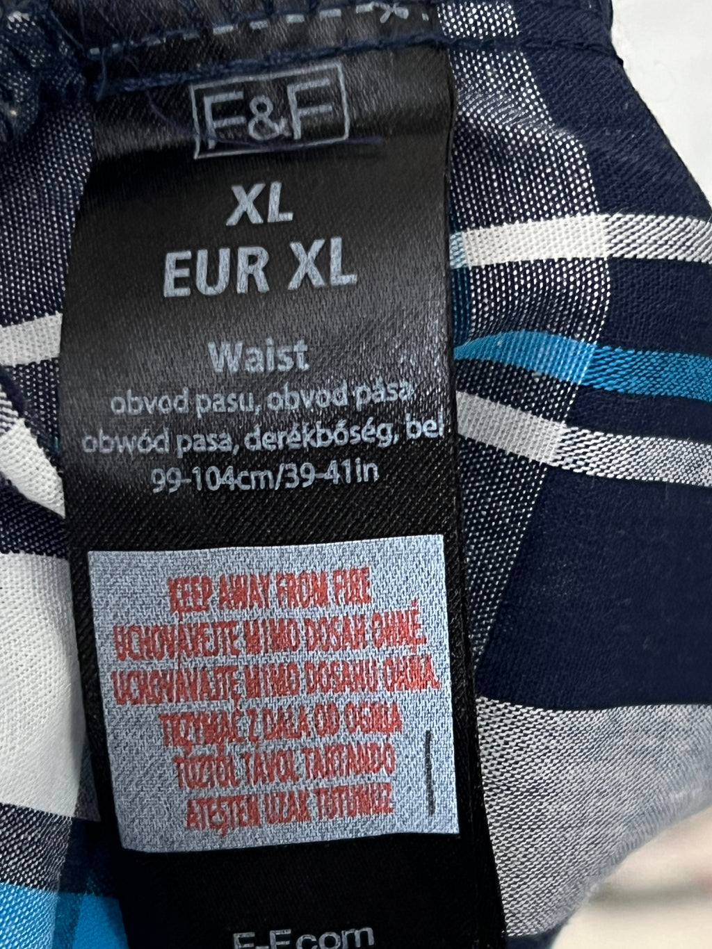 F&F® Waist: 38" to 40" | Blue Check | Shorts | 1110 - Genuine Maal