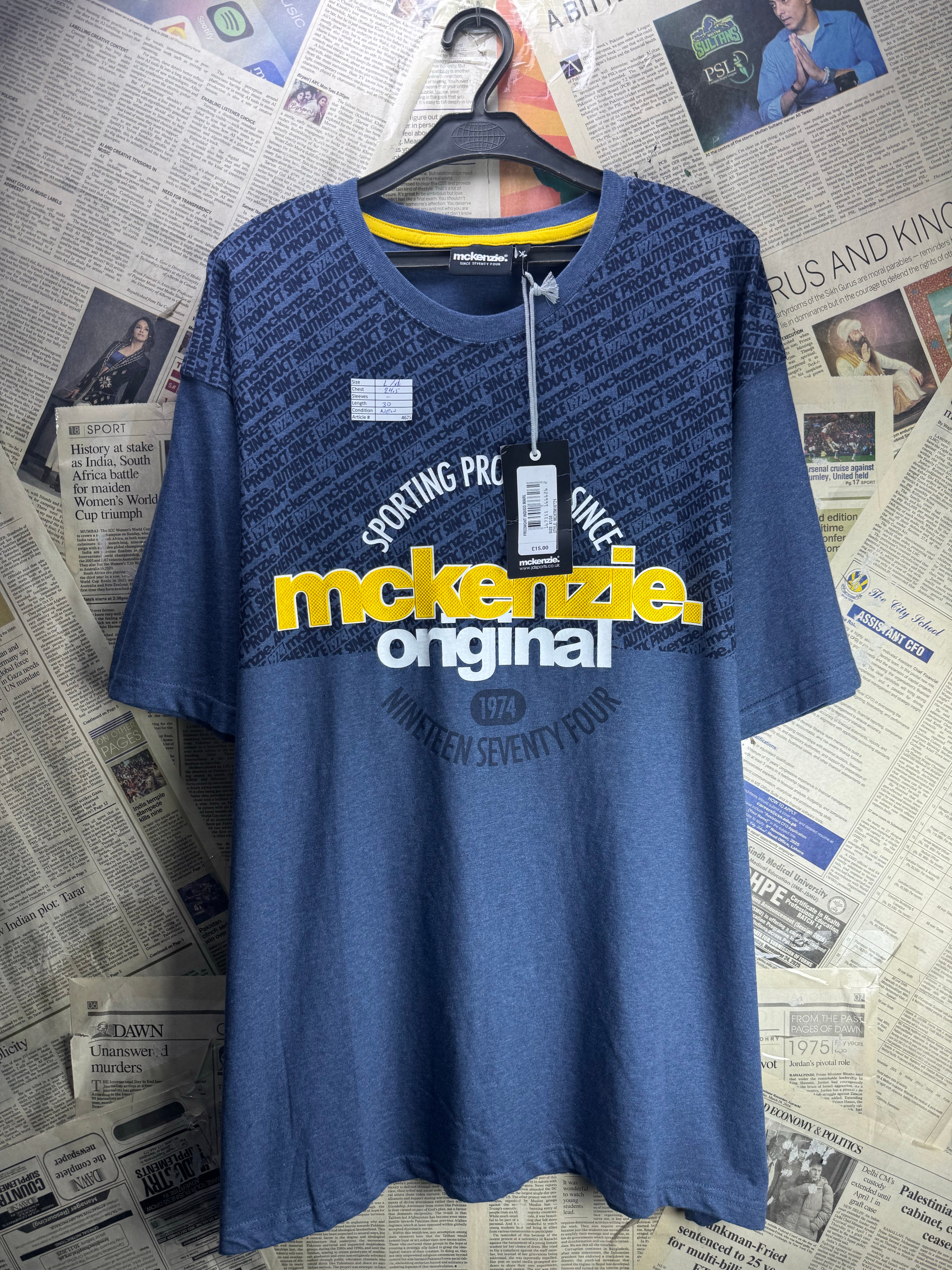 McKenzie® L/XL | Chest: 24.5" | Blue | T-Shirt | Cotton | 4625 - Genuine Maal