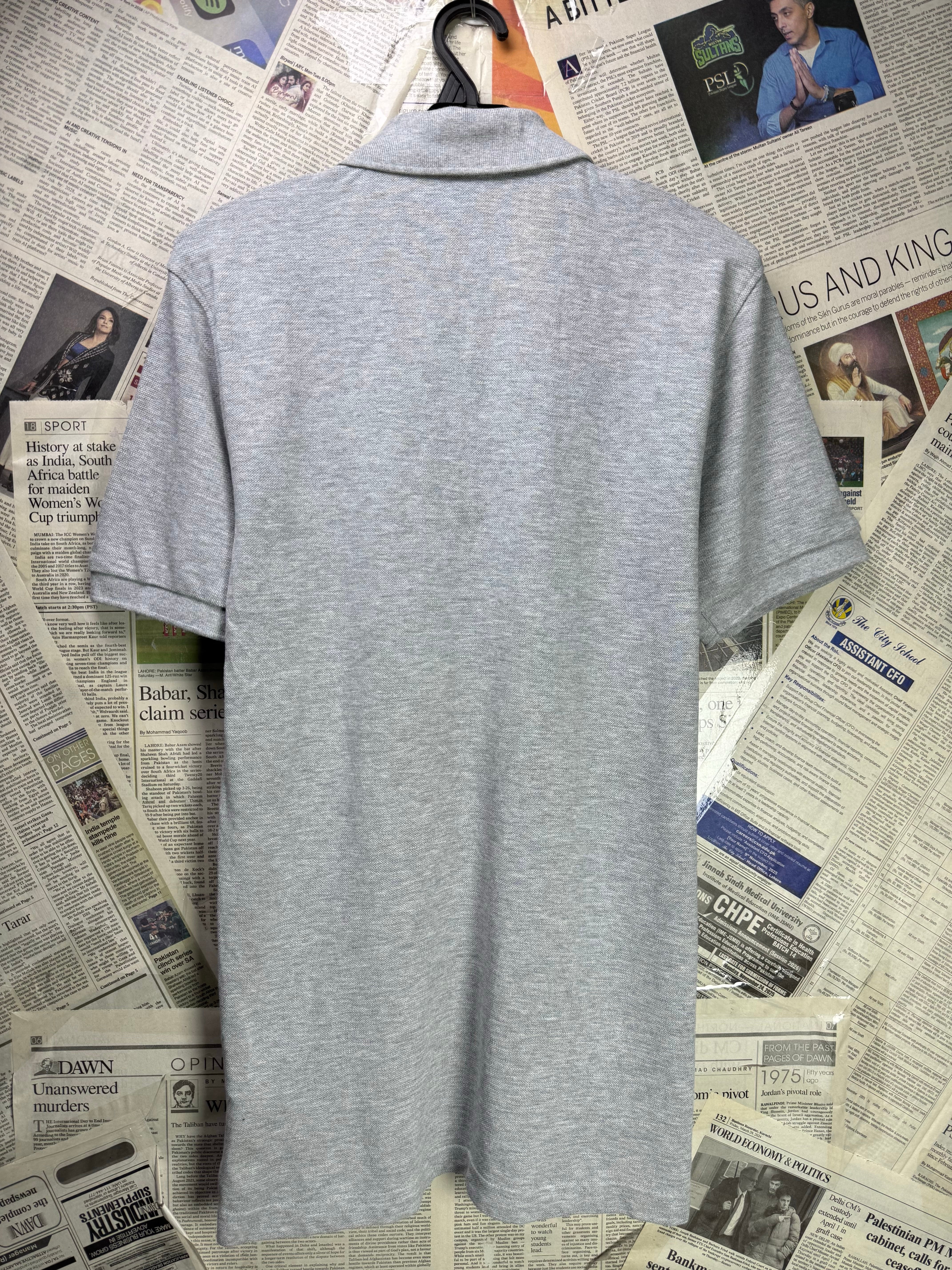 M&S® XS | Chest: 18.5" | Grey | Slim Fit Polo | Cotton | 3479 - Genuine Maal