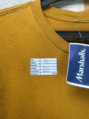 Coors® XS | Chest: 17.5" | Mustard | T-Shirt | Cotton - Poly | 3473 - Genuine Maal