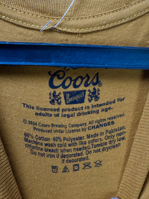 Coors® XS | Chest: 17.5" | Mustard | T-Shirt | Cotton - Poly | 3473 - Genuine Maal