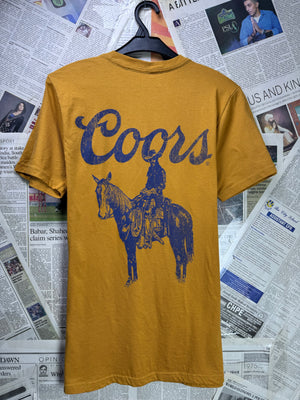 Coors® XS | Chest: 17.5" | Mustard | T-Shirt | Cotton - Poly | 3473 - Genuine Maal