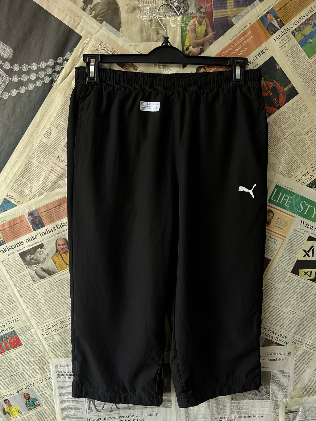 P*ma® Waist: 30" to 32" | Black | 3 Quarter Shorts | 1107 - Genuine Maal