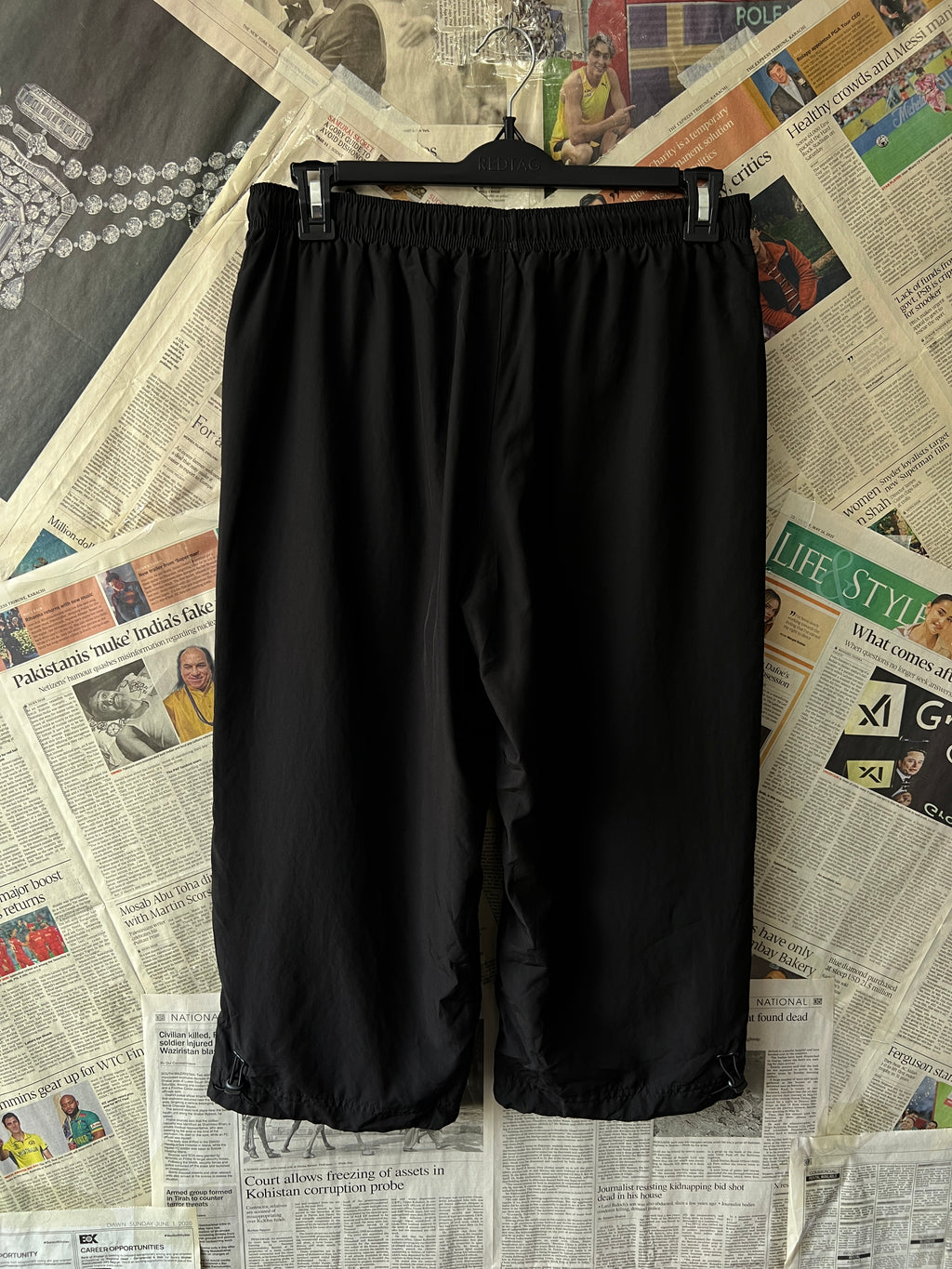 P*ma® Waist: 30" to 32" | Black | 3 Quarter Shorts | 1107 - Genuine Maal