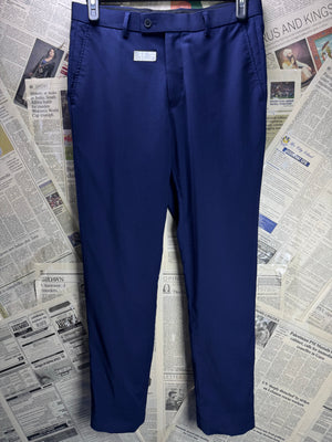 Brook Taverner® Waist: 32" | Blue | Dress Pants | Poly - Wool - Lycra | 2953 - Genuine Maal