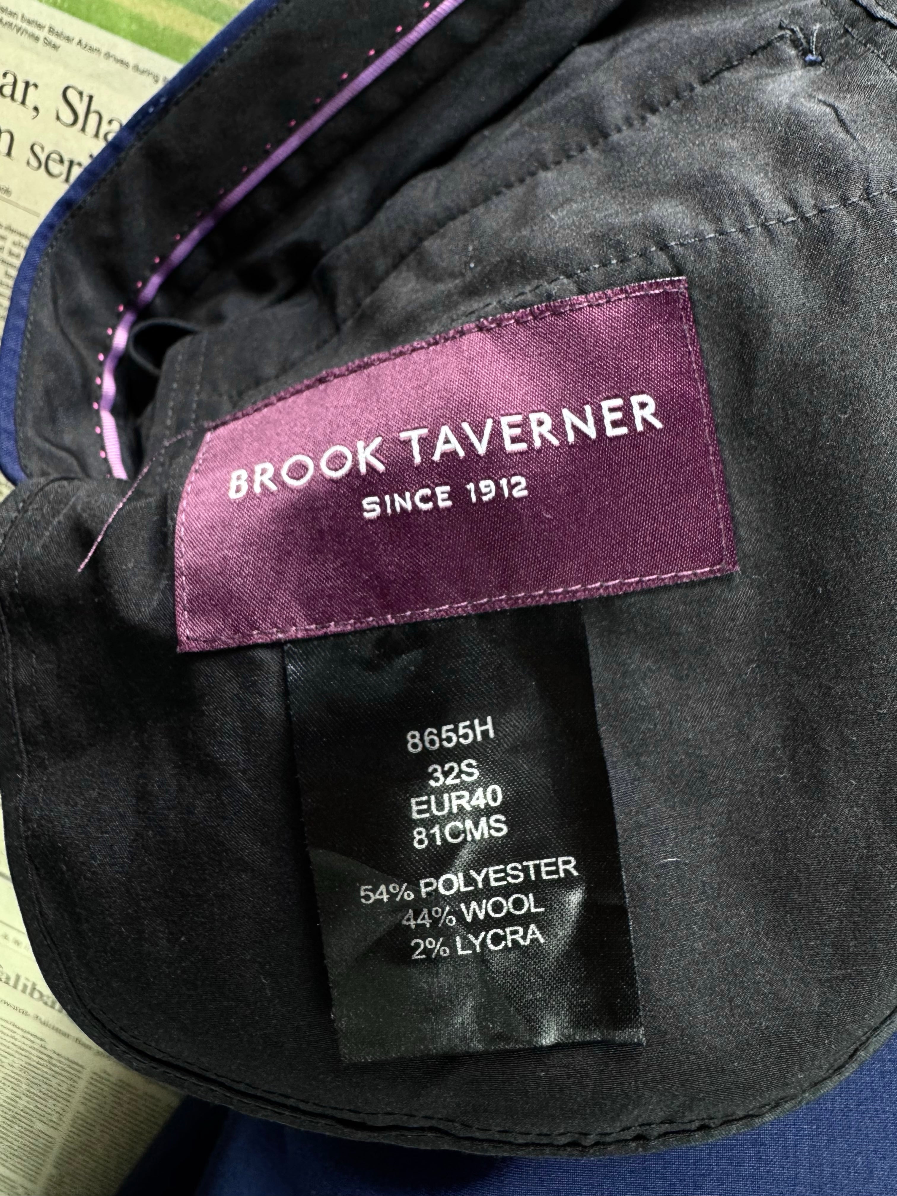 Brook Taverner® Waist: 32" | Blue | Dress Pants | Poly - Wool - Lycra | 2953 - Genuine Maal