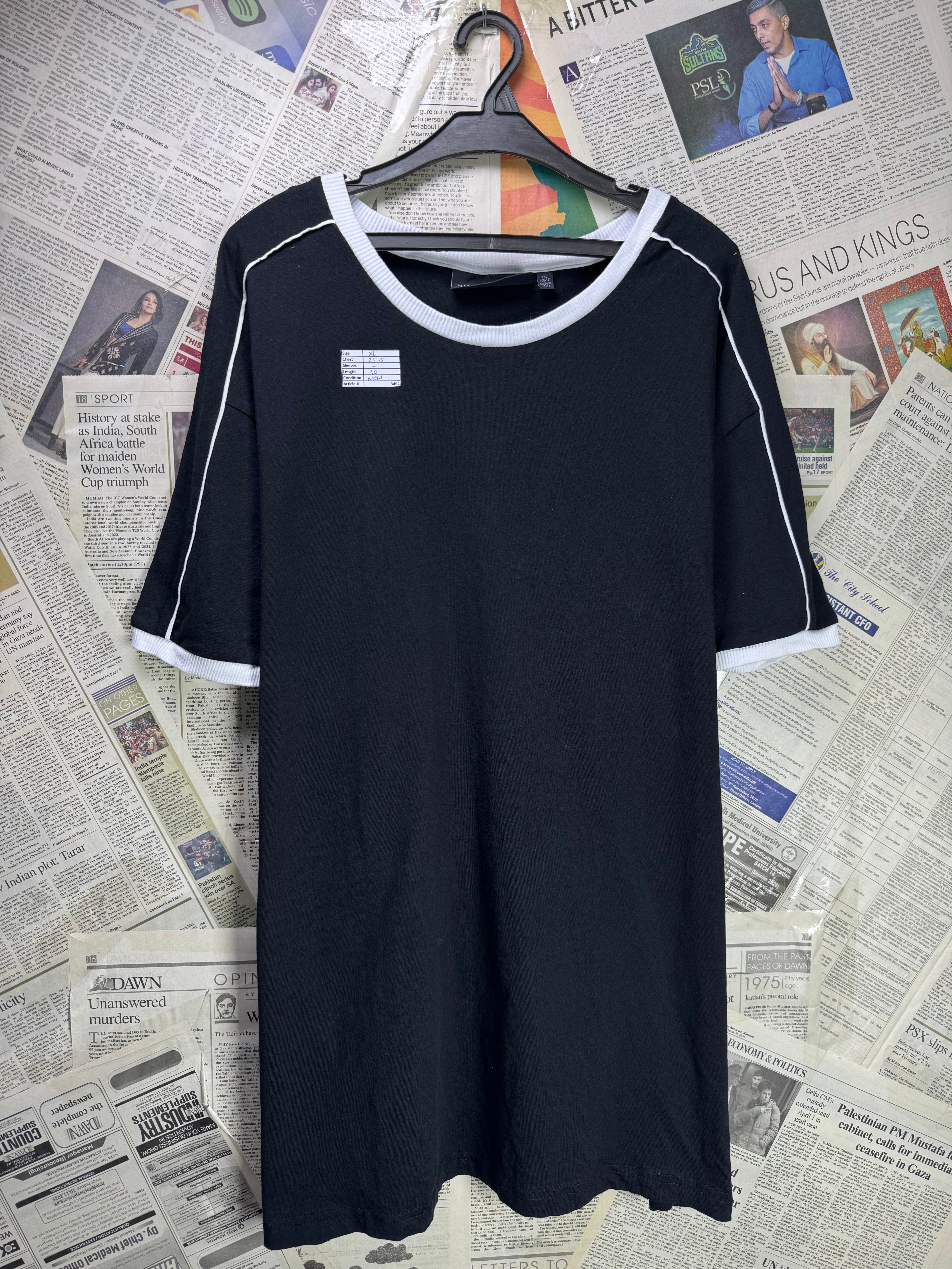 NO BOUNDARIES® XL | Chest: 25.5" | Black | T-Shirt | Cotton | 3462 - Genuine Maal