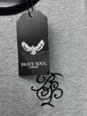 Brave Soul® Medium | Chest: 22" | Grey | T-Shirt | Cotton - Viscose | 3468 - Genuine Maal