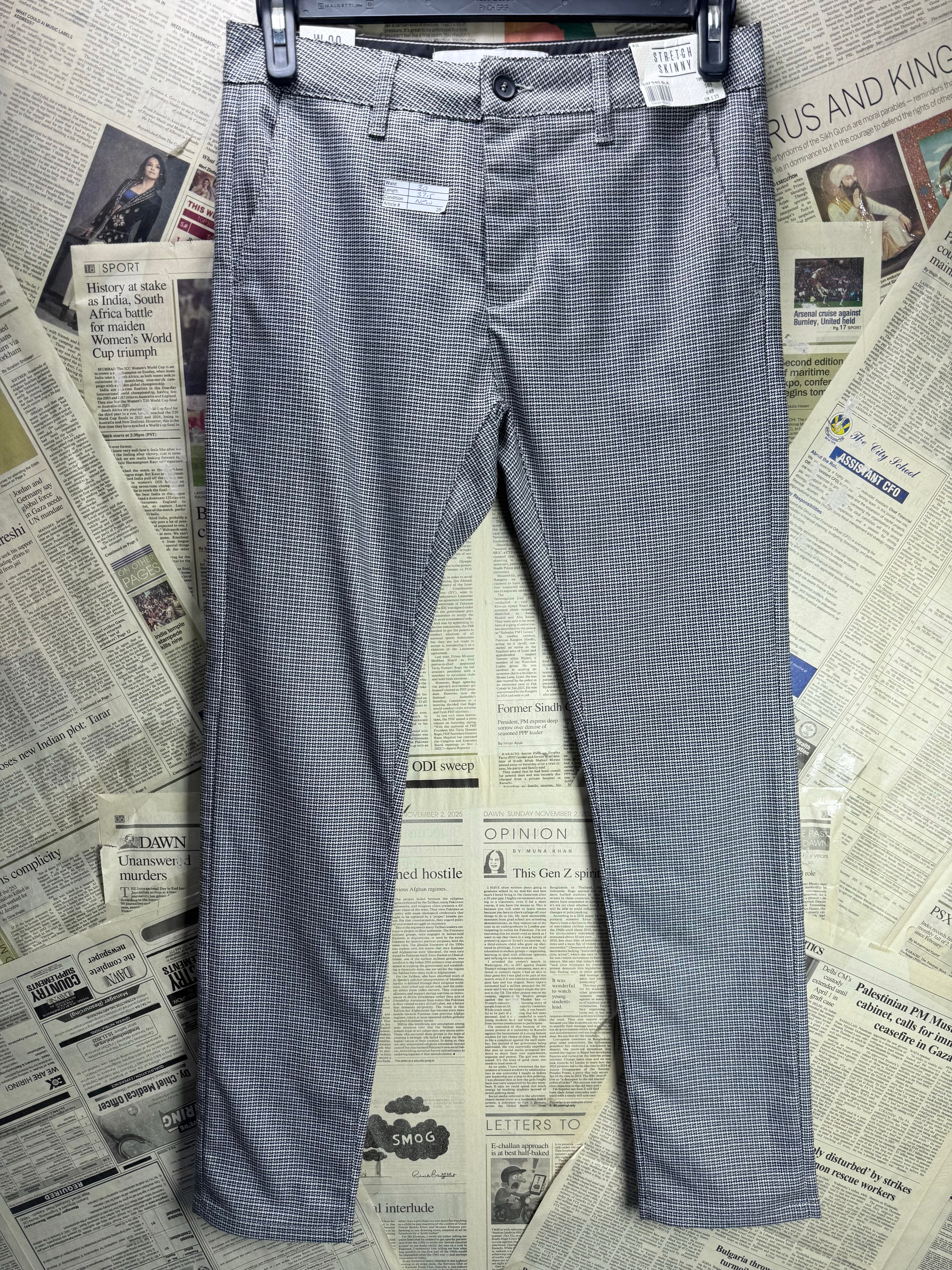 Topman® Waist: 30" | Makhi Chech | Smart Casual - Semi Formal Pants | Poly - Wool - Elastane | 2942 - Genuine Maal