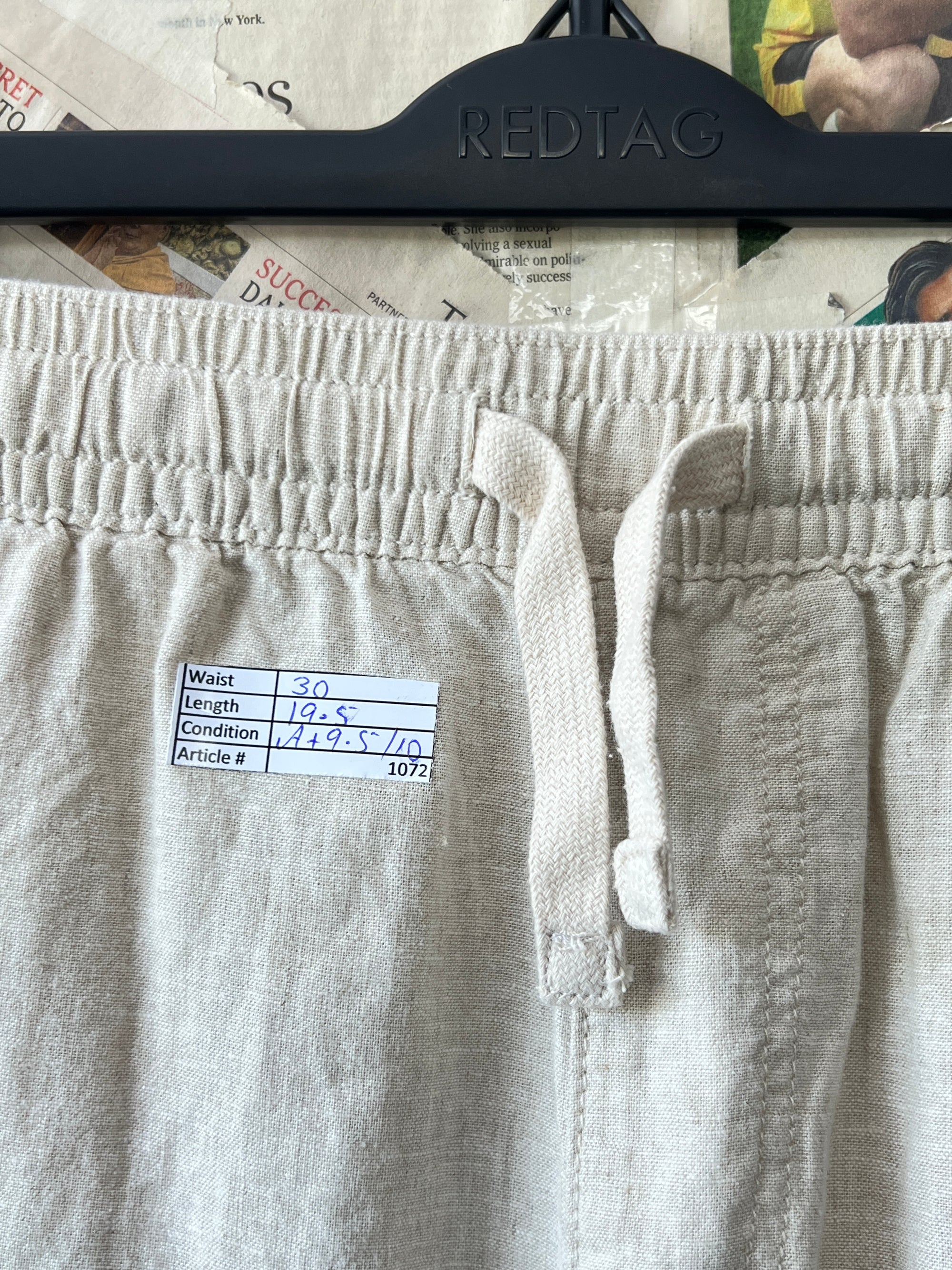 Denim Co.® Waist: 30" | Beige | Shorts | Linen Blend | 1072 - Genuine Maal