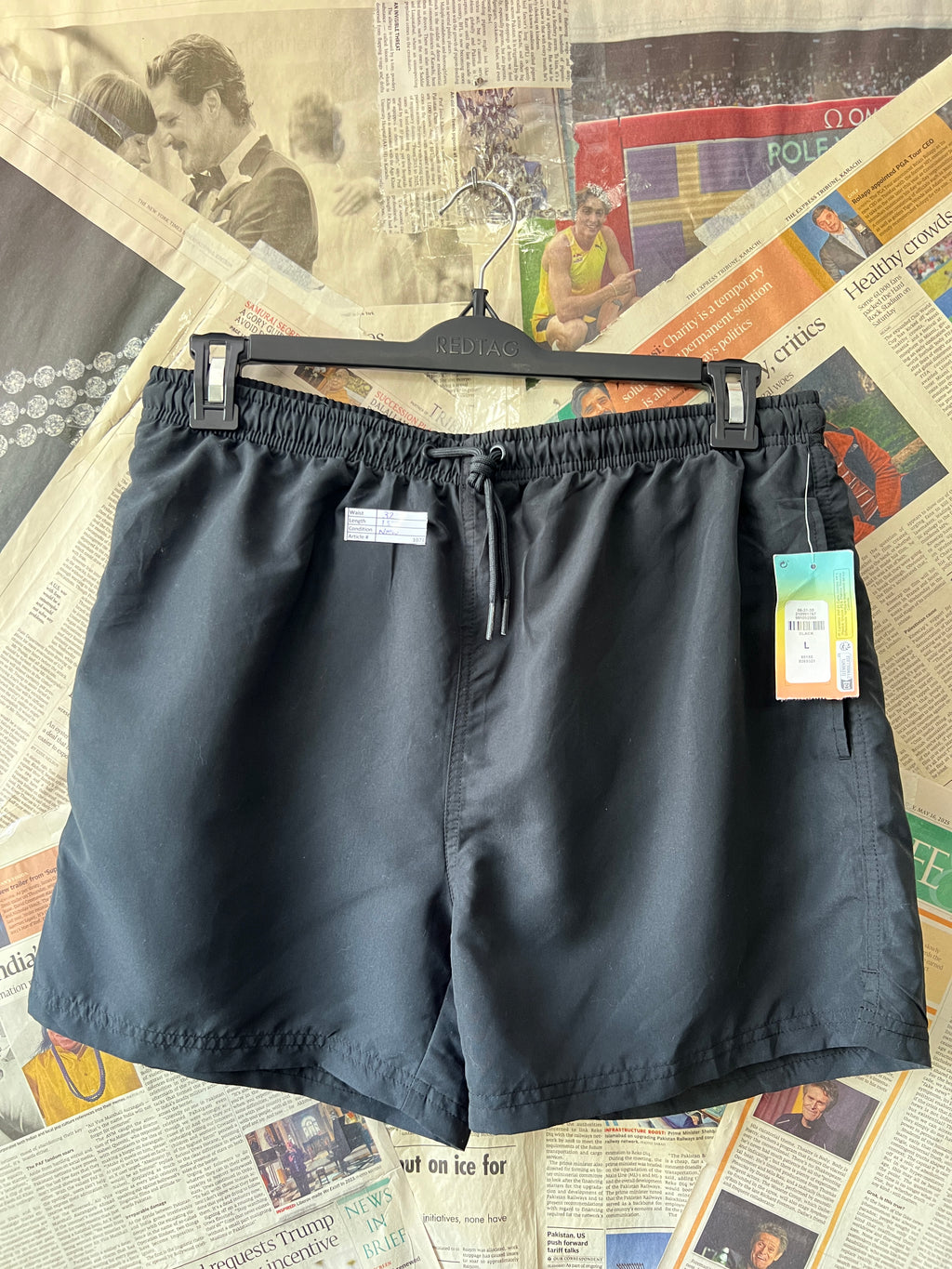 Primark® Waist: 32" | Black | Shorts | 1071 - Genuine Maal