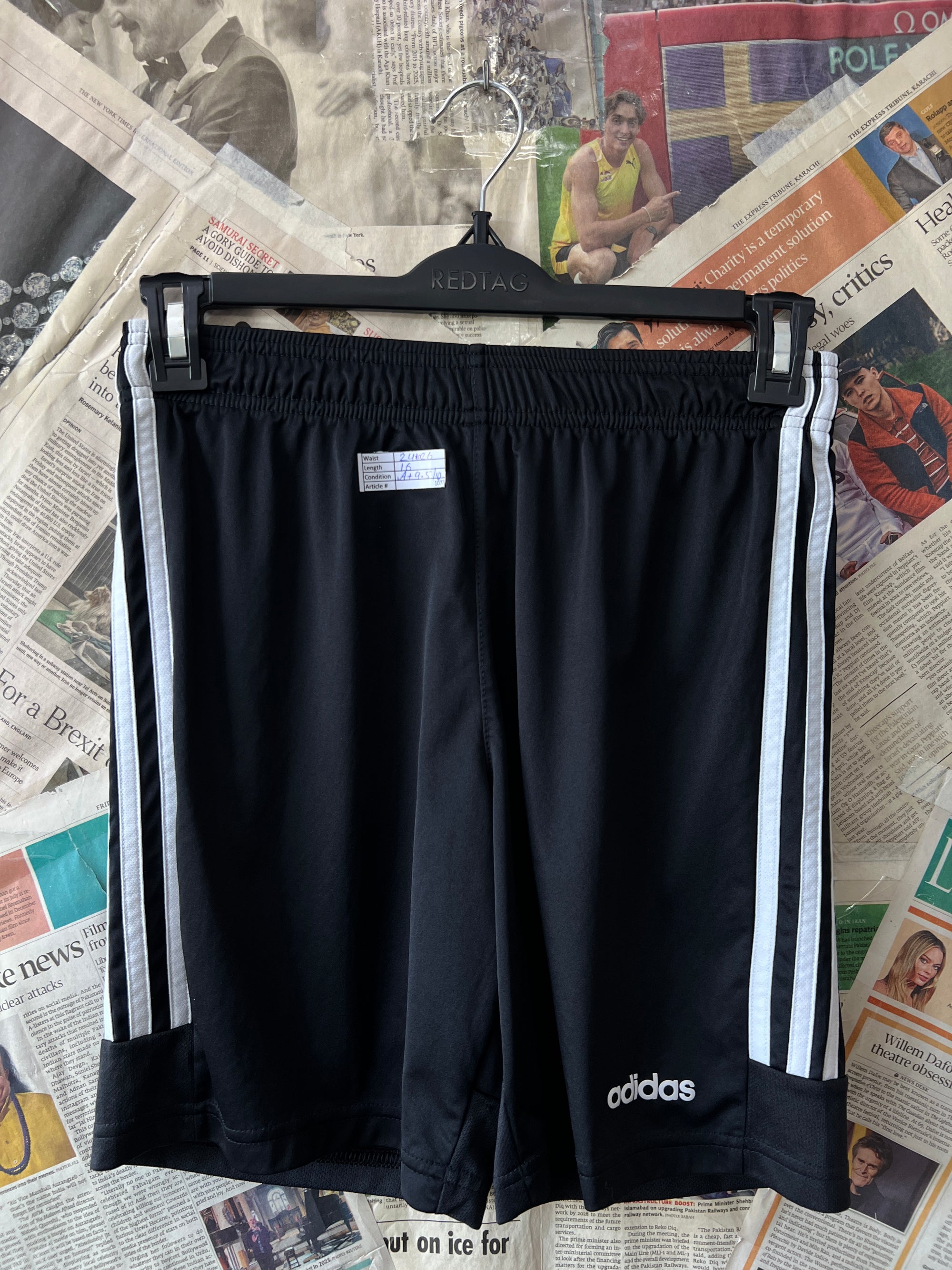 Adid*s® Waist: 24" to 26" | Black | Shorts | 1077 - Genuine Maal