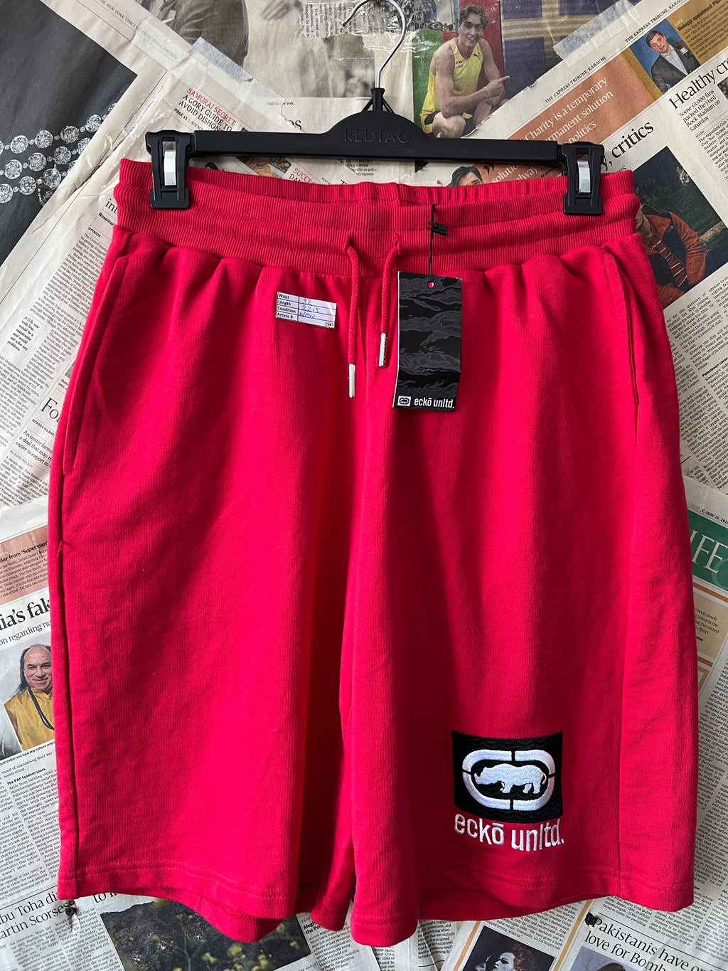 Ecko Unltd® Waist: 32" | Red | Shorts | 1547 - Genuine Maal