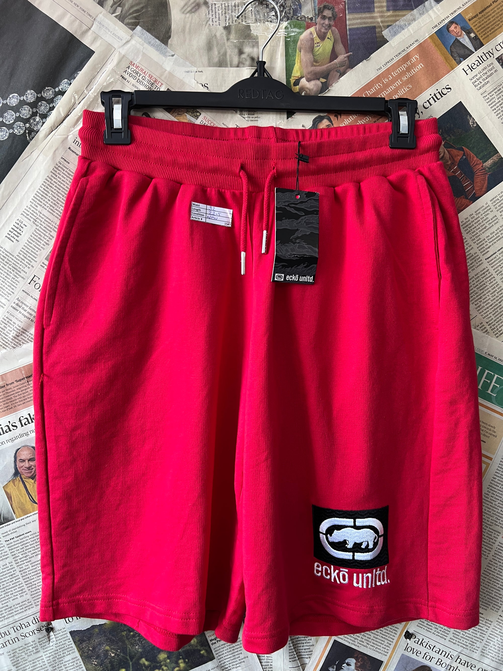Ecko Unltd® Waist: 32" | Red | Shorts | 1547 - Genuine Maal