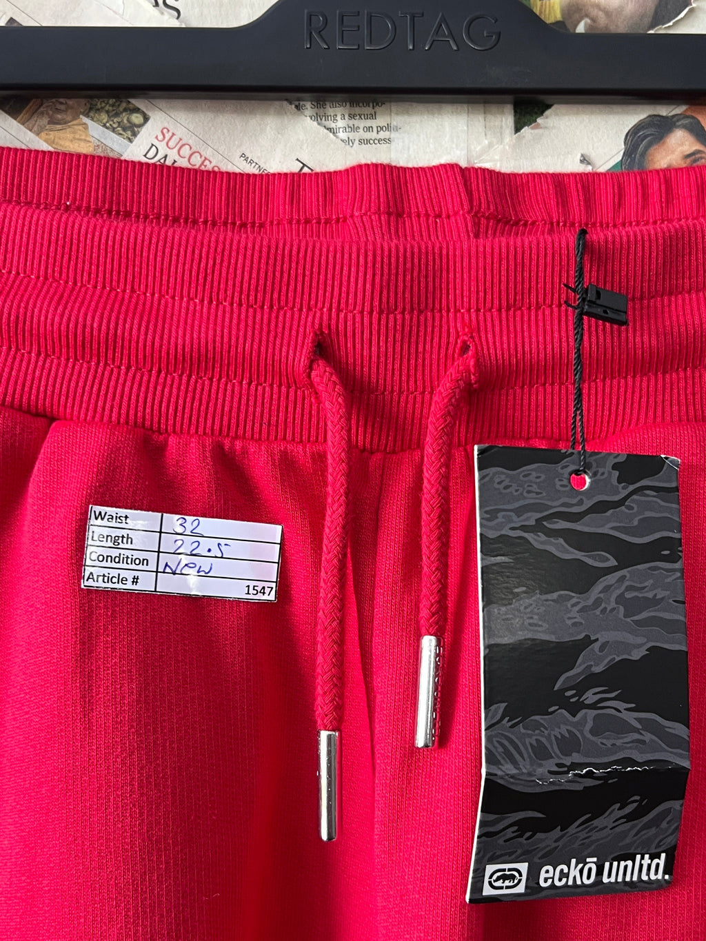 Ecko Unltd® Waist: 32" | Red | Shorts | 1547 - Genuine Maal