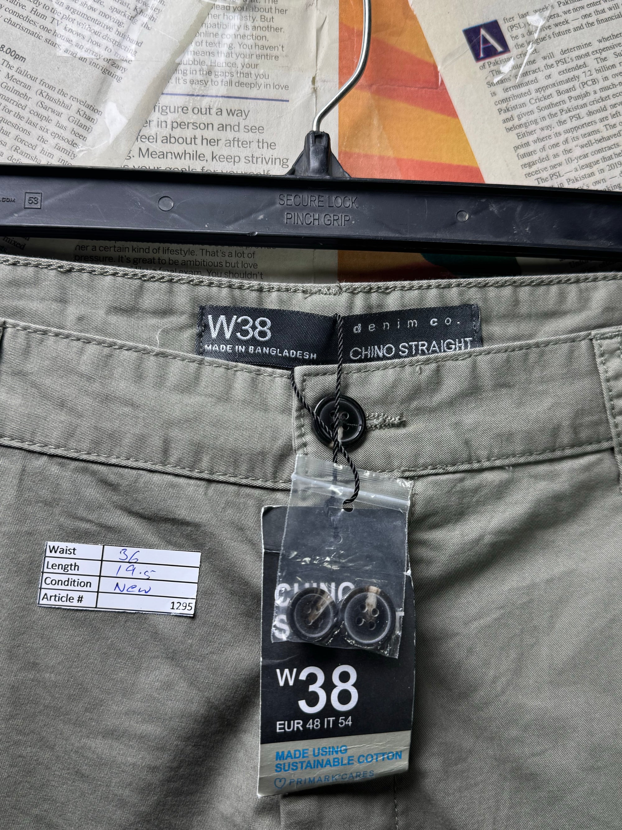 Denim Co.® Waist: 36" | Oilve | Chino Straight Fit Shorts | Cotton | 1295 - Genuine Maal