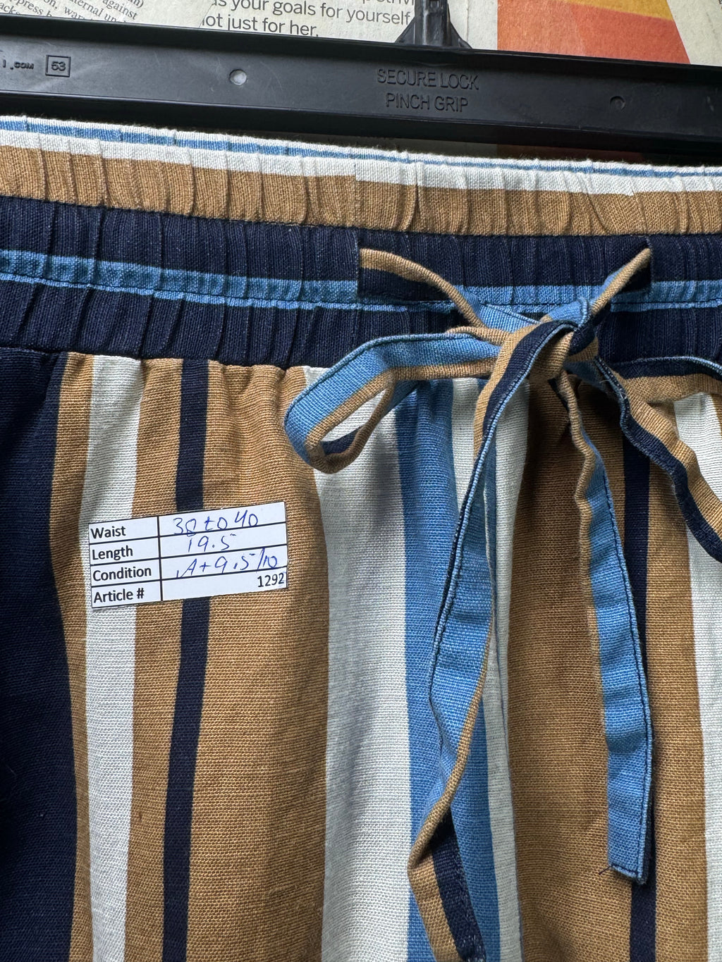 JD William® Waist: 38" to 40" | Multicolor Stripe | Beach Shorts | Viscose - Cotton - Linen | 1292 - Genuine Maal