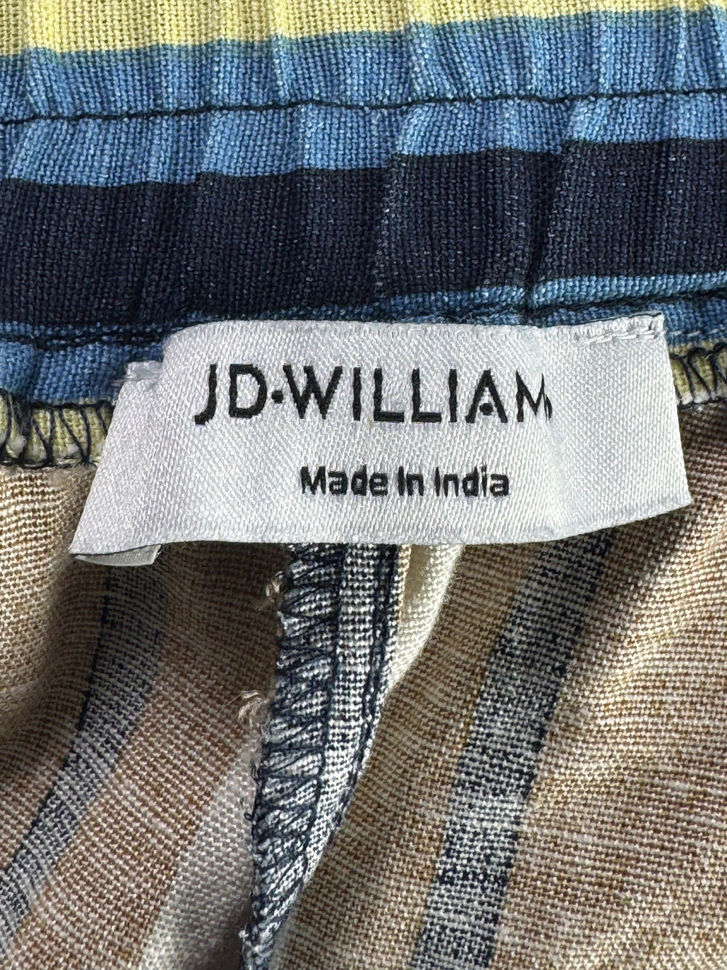 JD William® Waist: 38" to 40" | Multicolor Stripe | Beach Shorts | Viscose - Cotton - Linen | 1292 - Genuine Maal