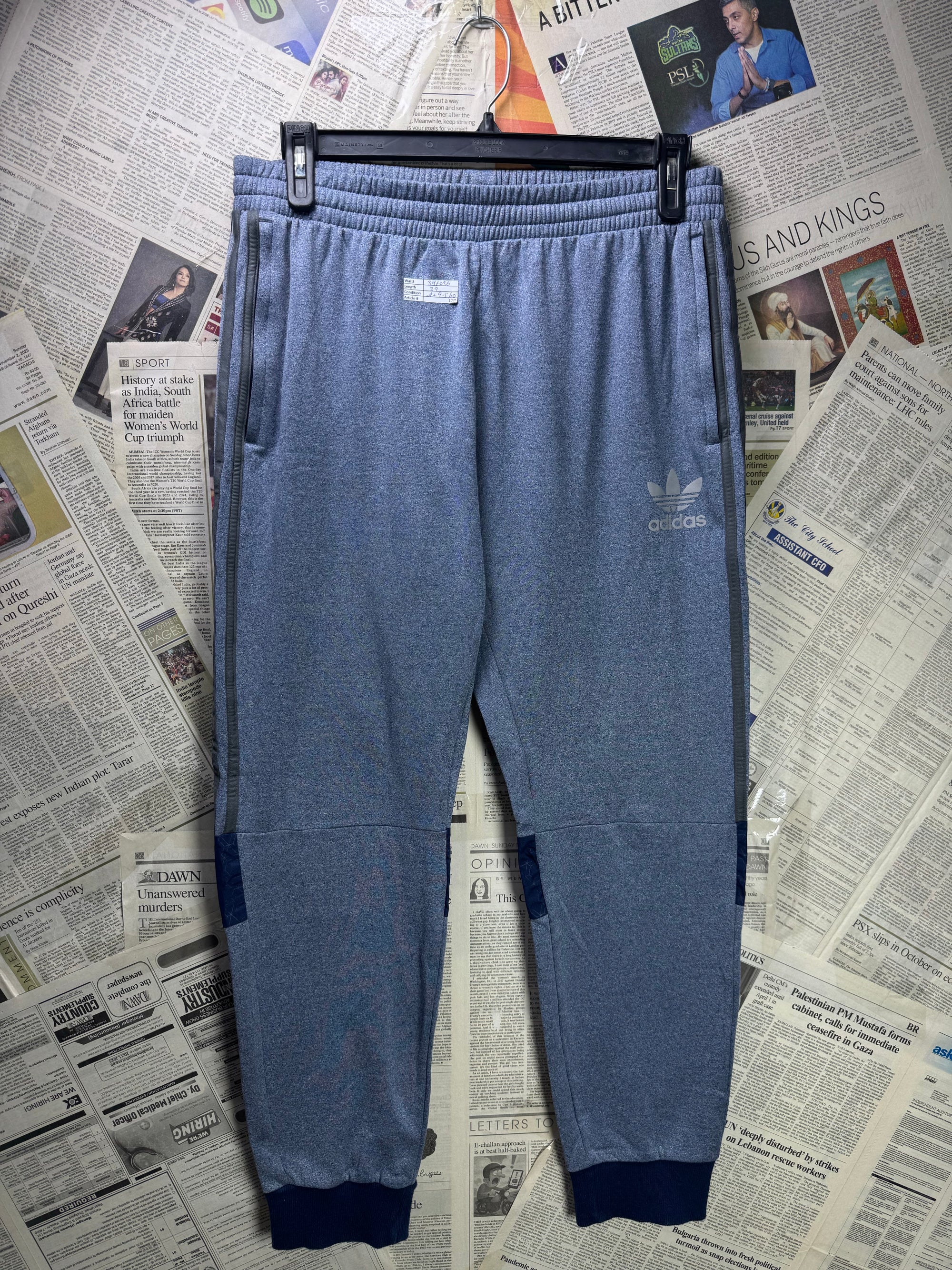 Adid*s® Waist: 34" to 36" | Slate Grey | Sports Trouser | Inner: Fleece | Poly | 1276 - Genuine Maal