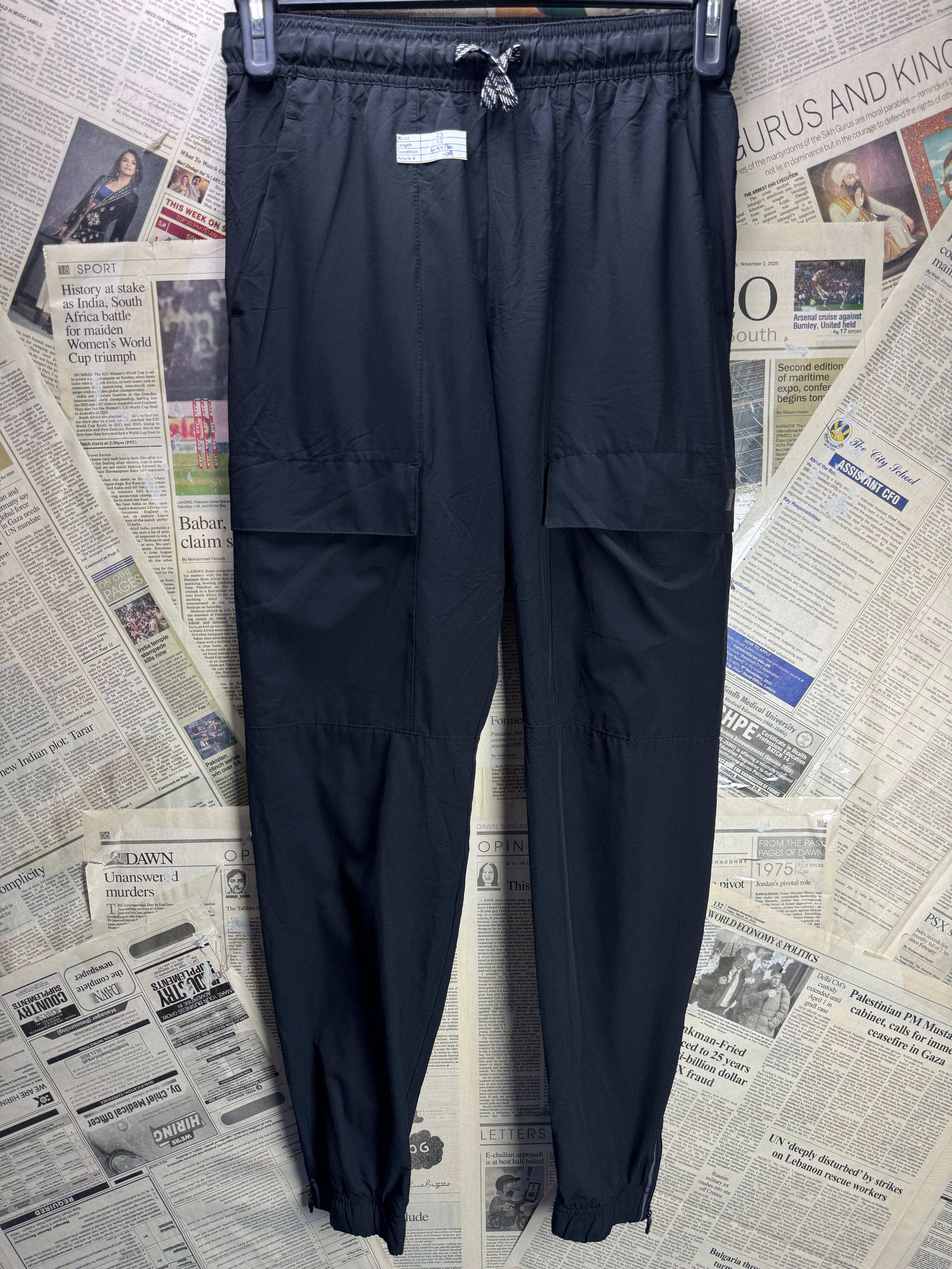 Russell® Waist: 28" | Black | Cargo Trousers | Poly - Spandex | 1108 - Genuine Maal