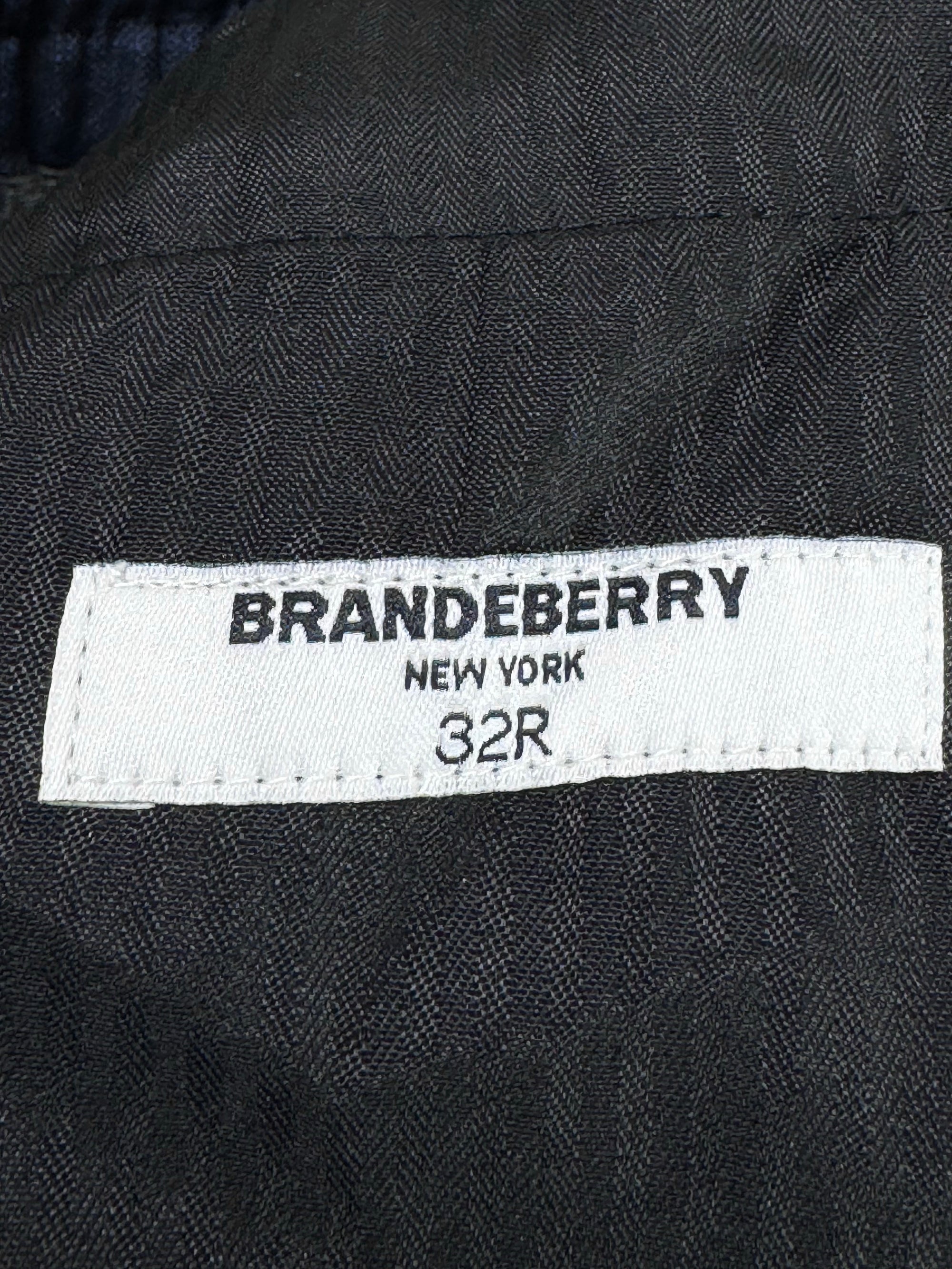 Brandeberry® Waist: 30" to 32" | Navy Blue Check | Pants with drawstrings | Poly - Viscose - Elastane | 1288 - Genuine Maal
