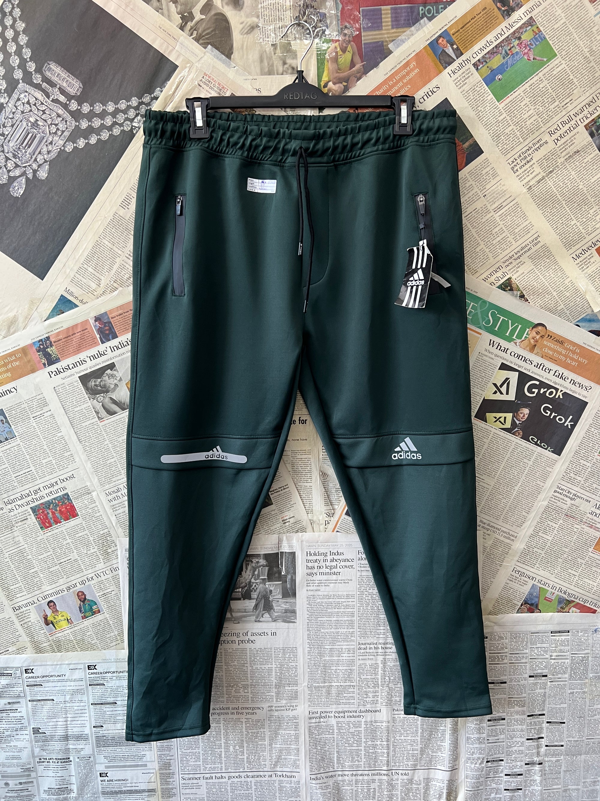 Adid*s® Waist: 36" to 38" | Forest Green | Trouser | 1531 - Genuine Maal