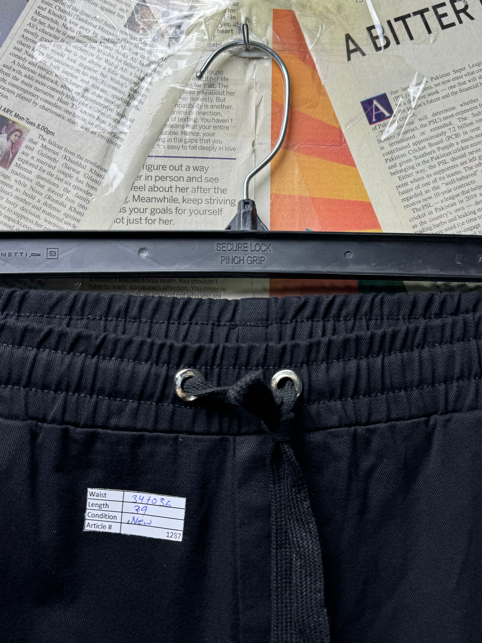 JKA® Waist: 34" to 36" | Black | Cargo Trousers | Cotton | 1287 - Genuine Maal