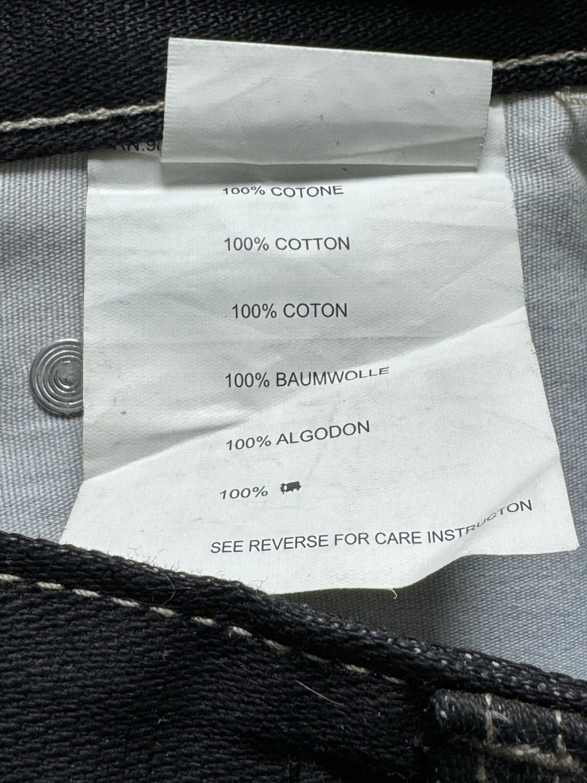 Armani Jeans® Waist: 34" | Charcoal | Straigth Fit Denim Pants | Cotton | 1286 - Genuine Maal