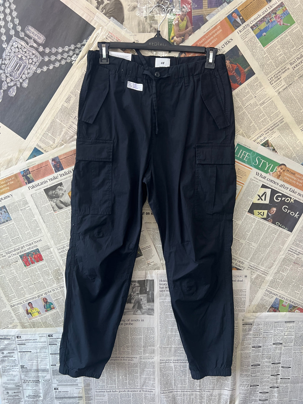 H&M® Waist: 30" | Black | Cargo Trouser | 1512 - Genuine Maal