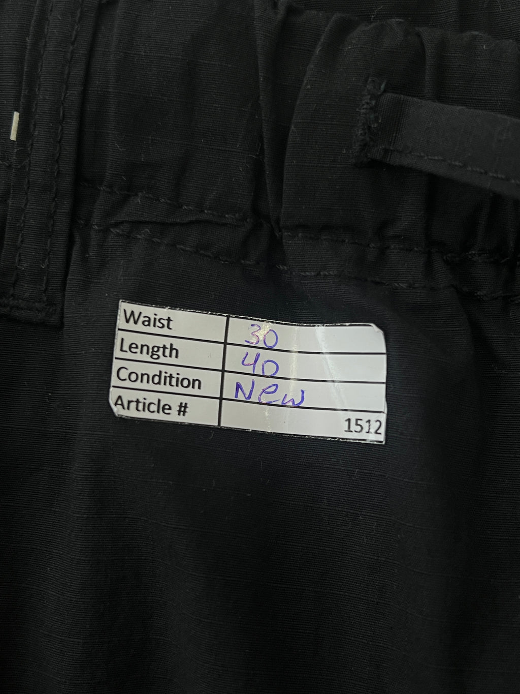 H&M® Waist: 30" | Black | Cargo Trouser | 1512 - Genuine Maal