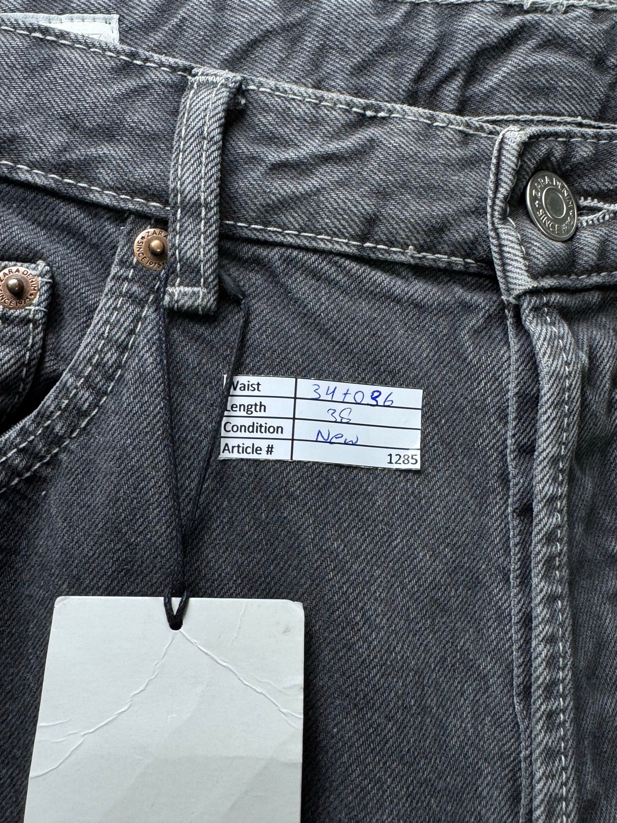 Zara® Waist: 34" to 36" | Stonewashed | Regular Fit Denim Pants | Cotton | 1285 - Genuine Maal