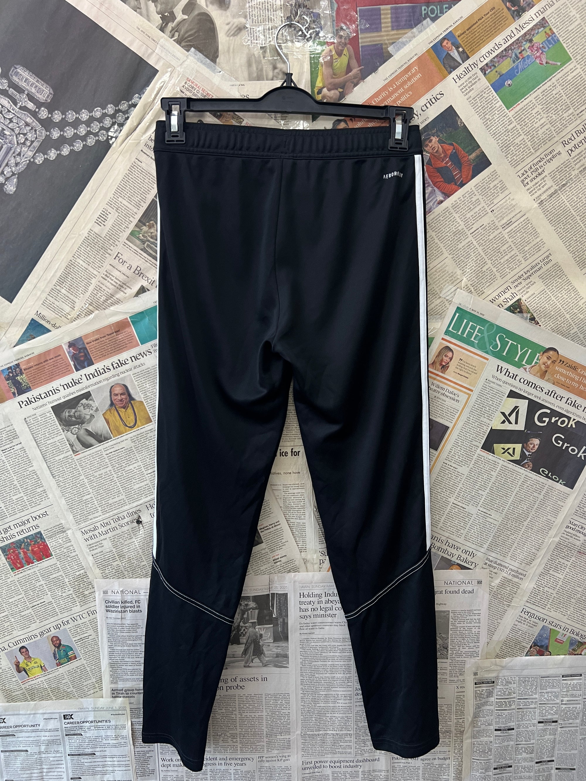 Adid*s® Waist: 28" to 30" | Black | Trouser | 1515 - Genuine Maal