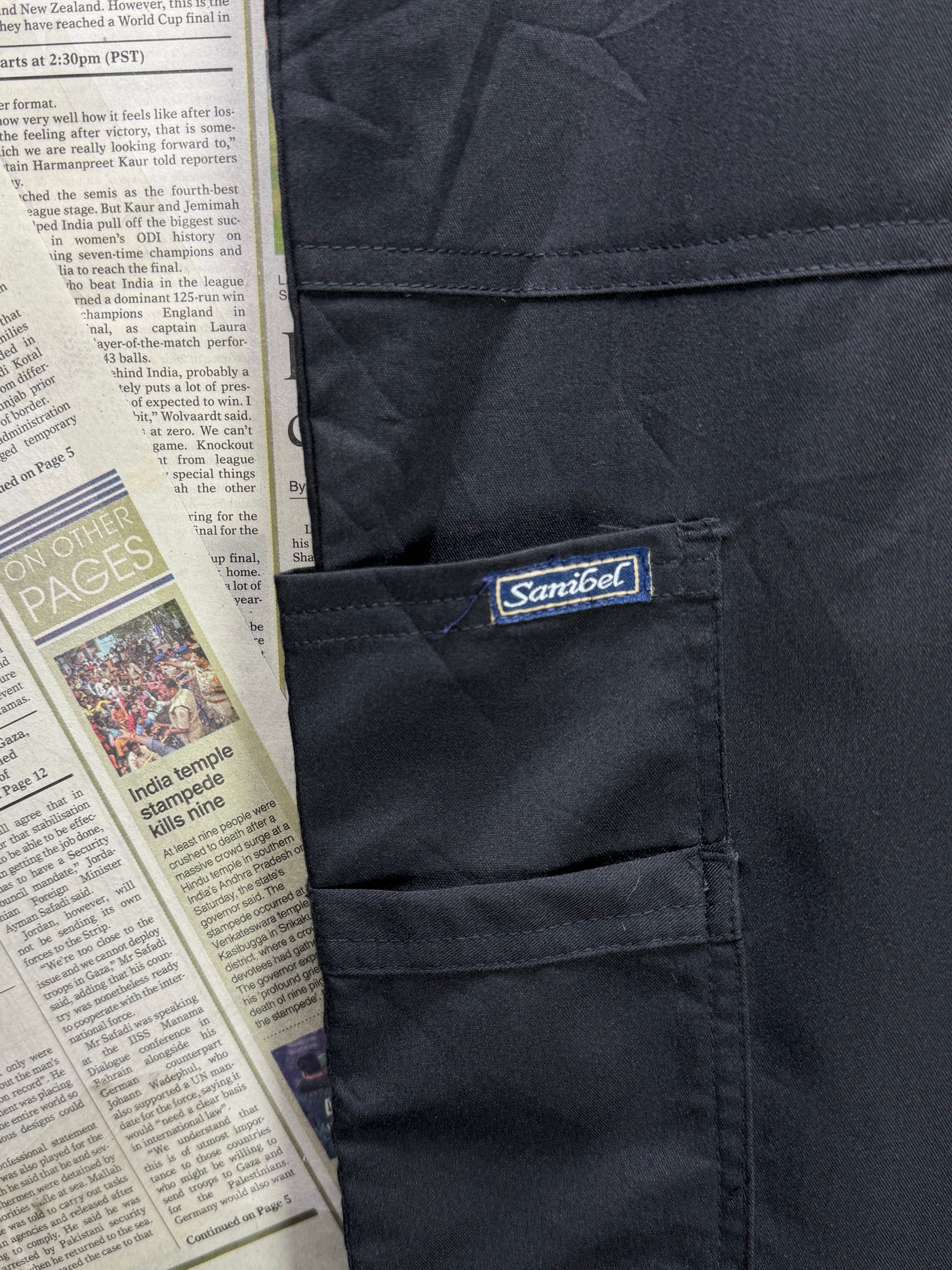 Women - Sanibel Scrubs® Waist: 34" to 36" | Black | Cargo Trousers | Rayon - Poly - Spandex | 1234 - Genuine Maal