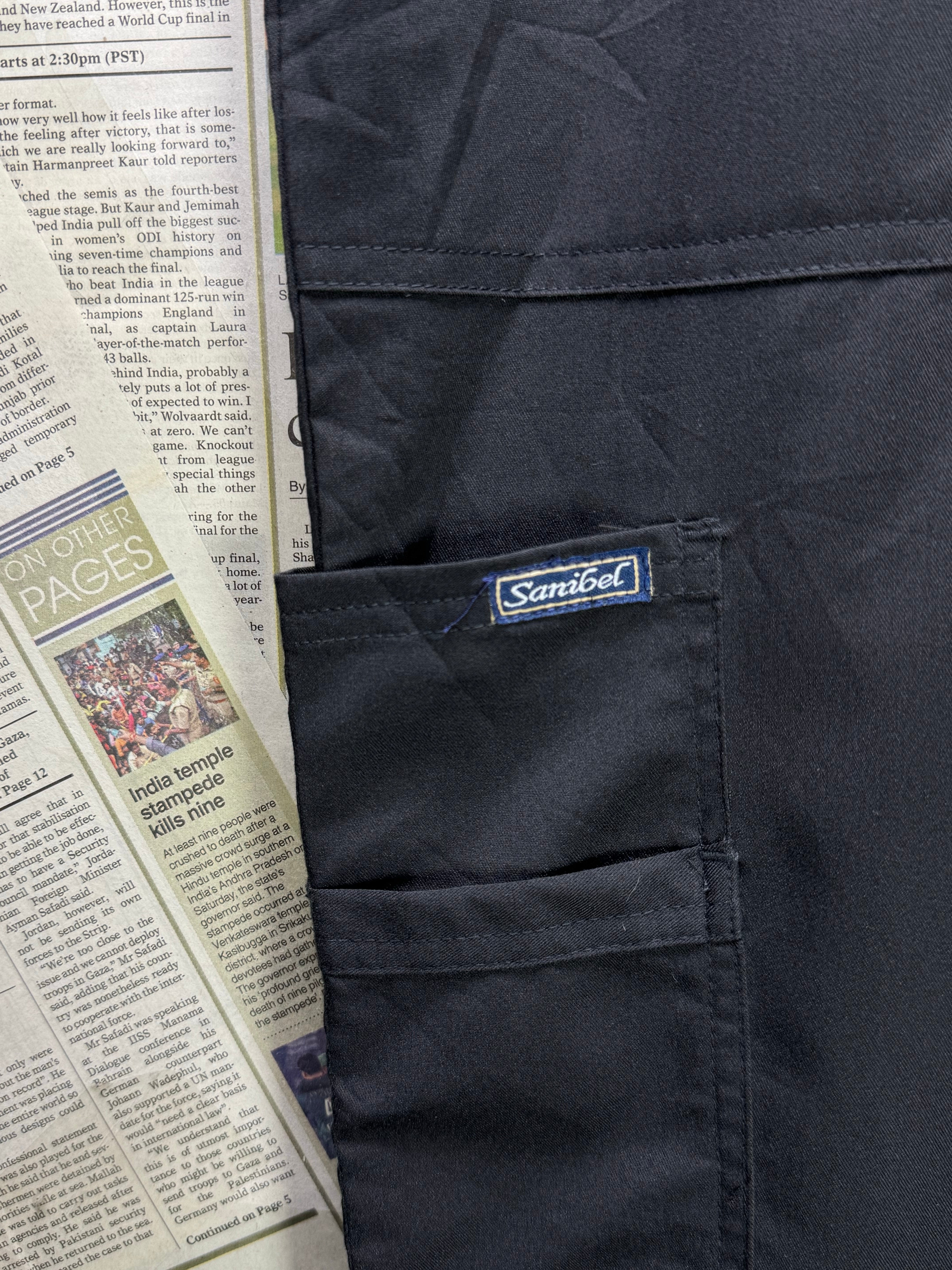 Women - Sanibel Scrubs® Waist: 34" to 36" | Black | Cargo Trousers | Rayon - Poly - Spandex | 1234 - Genuine Maal