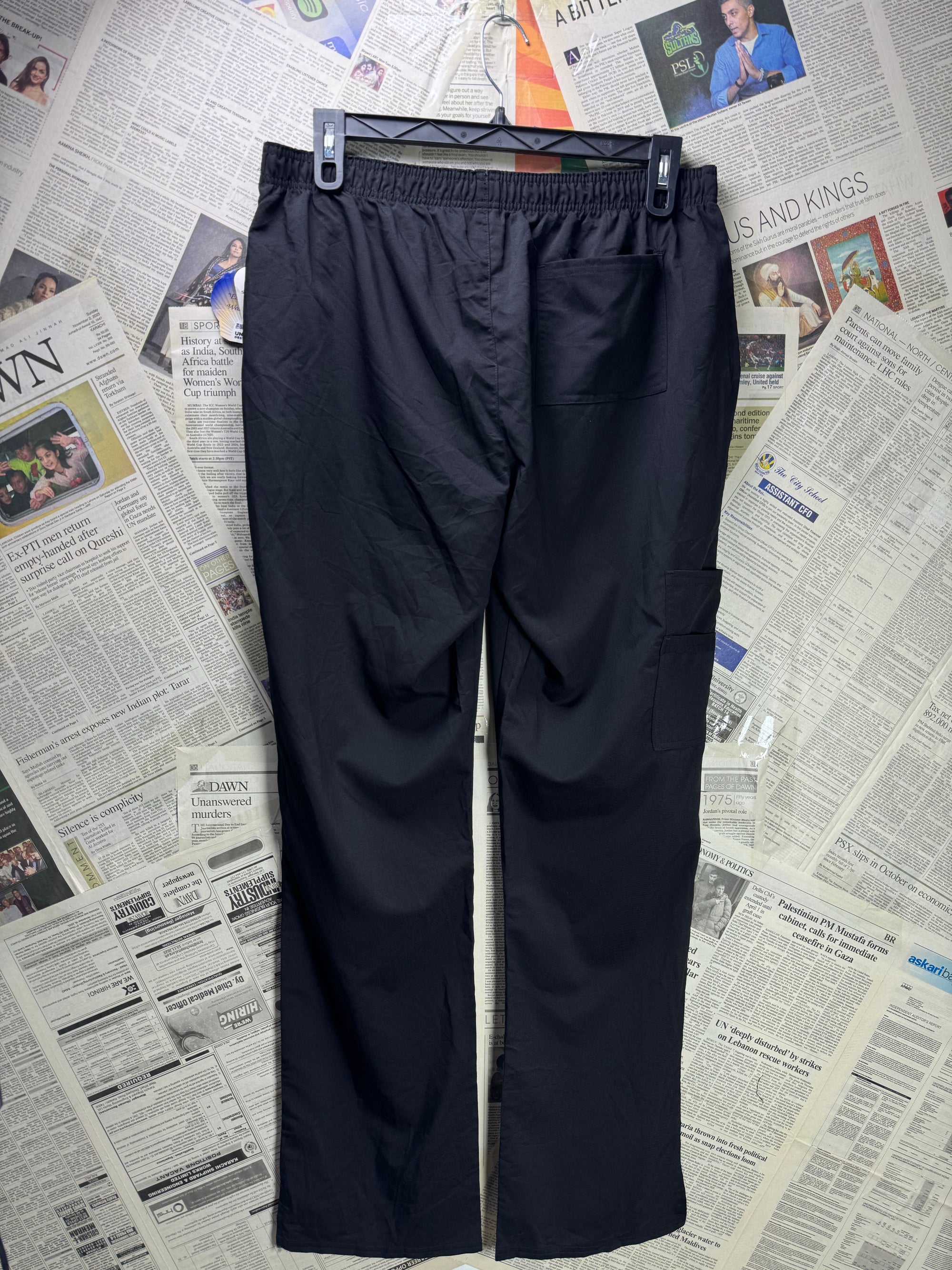 Women - Sanibel Scrubs® Waist: 34" to 36" | Black | Cargo Trousers | Rayon - Poly - Spandex | 1234 - Genuine Maal