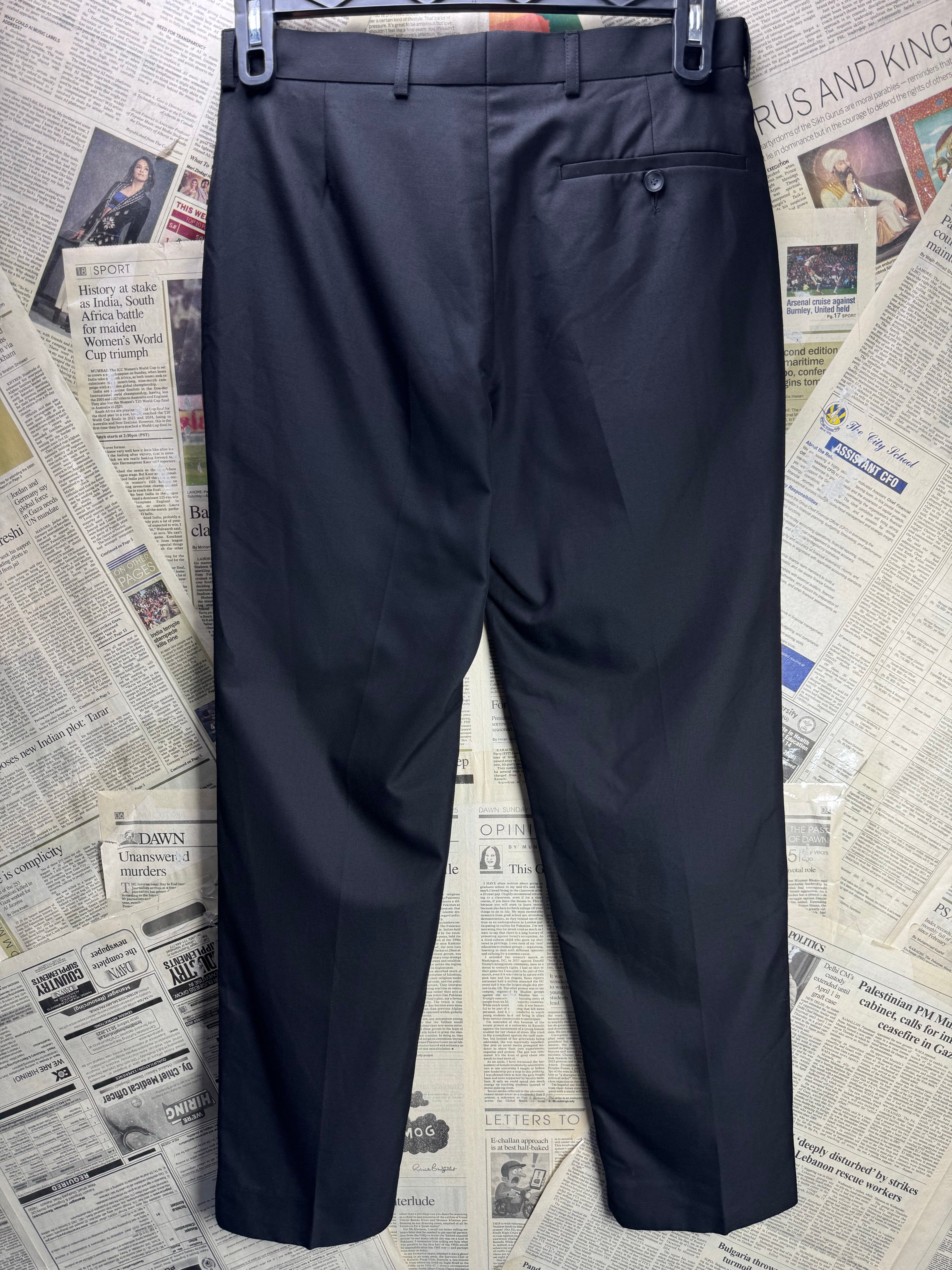 M&S® Waist: 30" | Black | Dress Pants | Poly - Viscose | 2937 - Genuine Maal